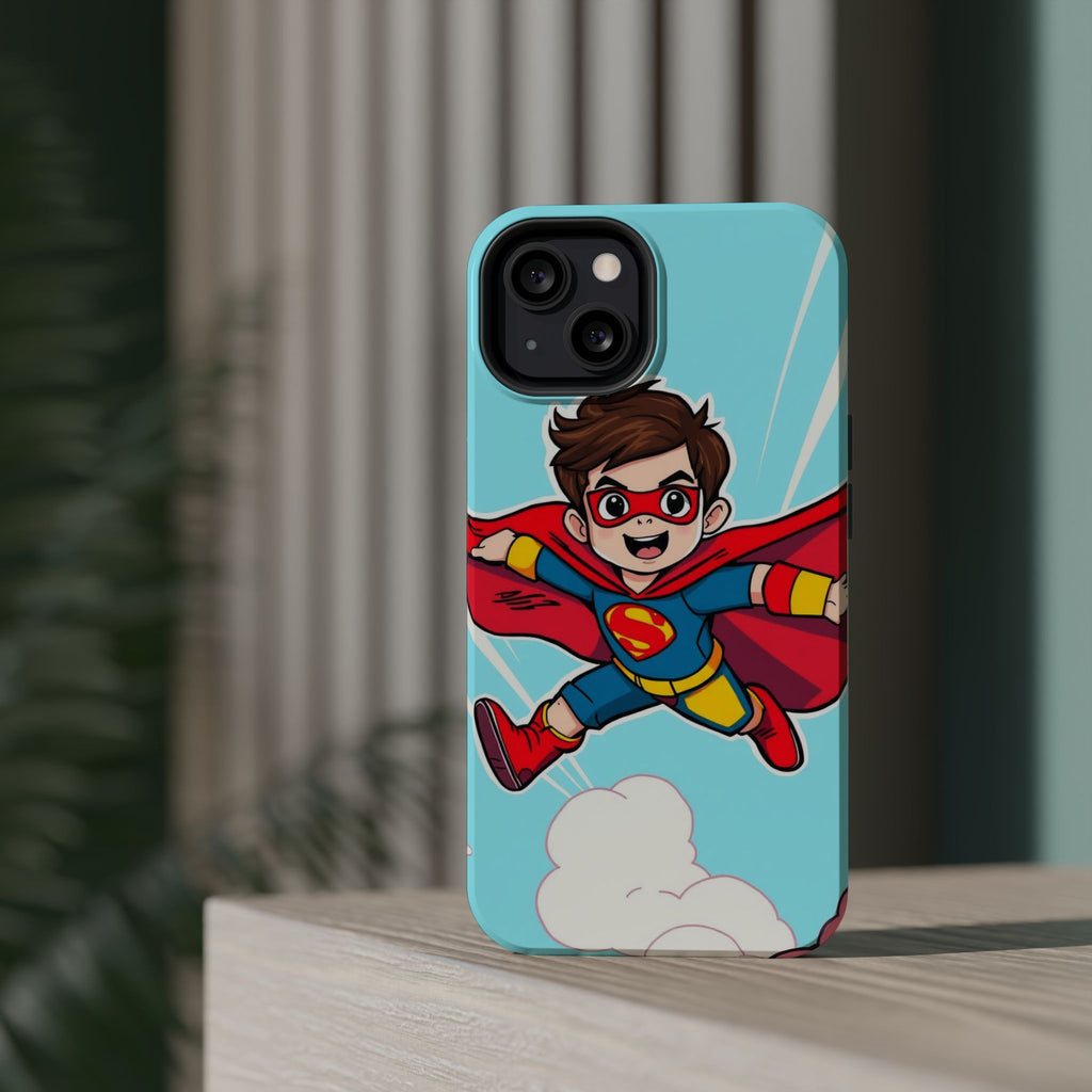 iPhone Kid Superhero Flying Kids Fun iPhone Phone Case Gift Slim · iPhone Case