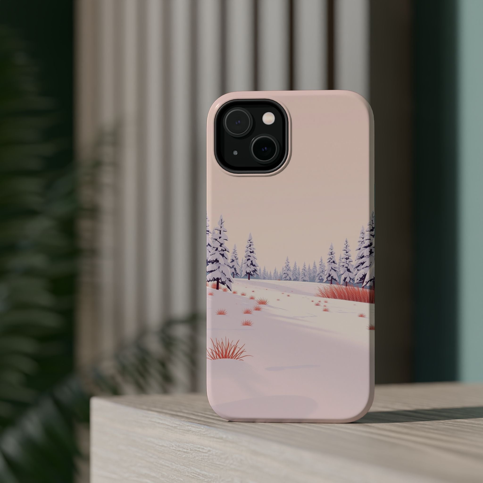 iPhone Snow Field Vintage Retro Poster Slim Everyday Designer Case · iPhone Case