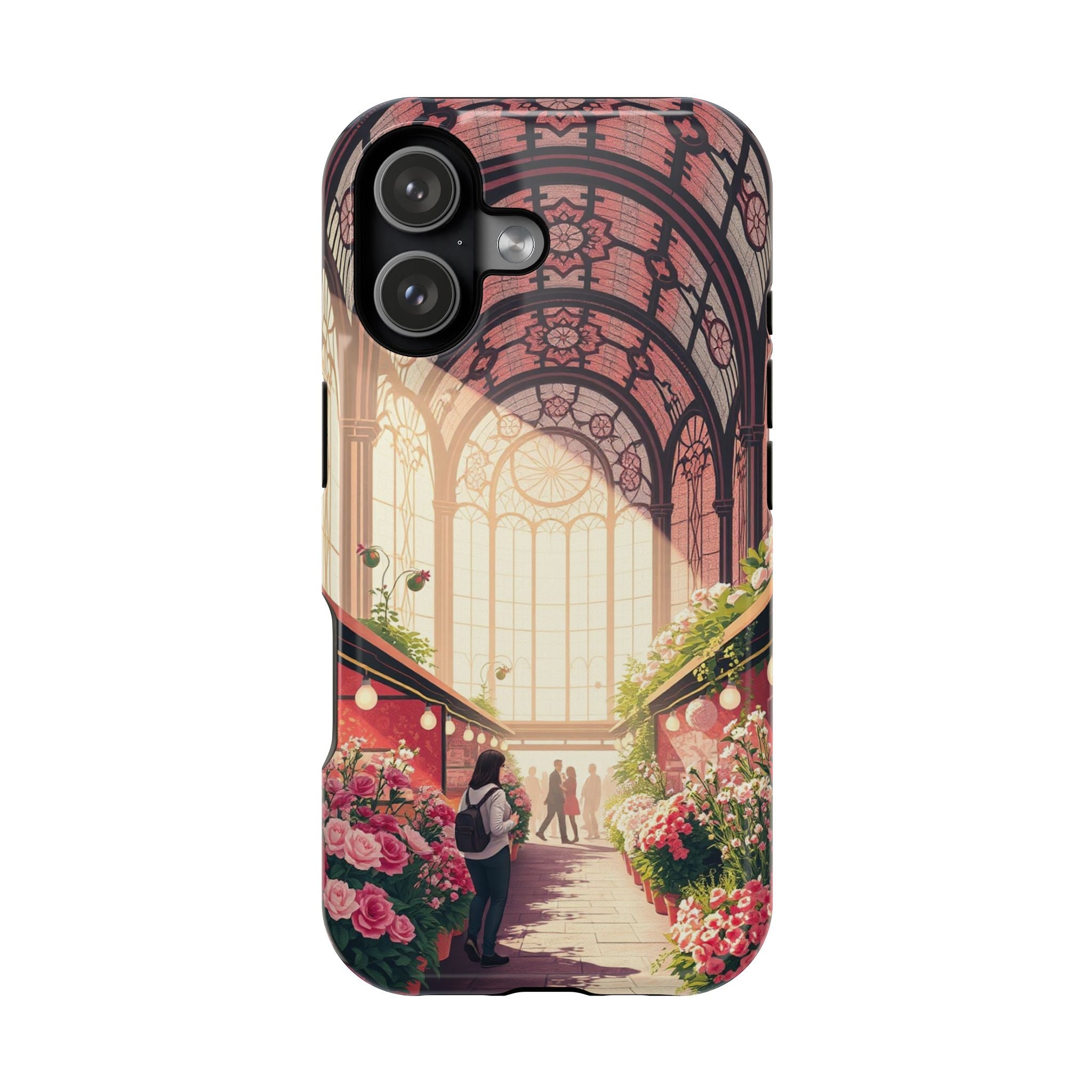 iPhone Flower Market Stained Glass Bold Modern Everyday Snap Case · iPhone Case