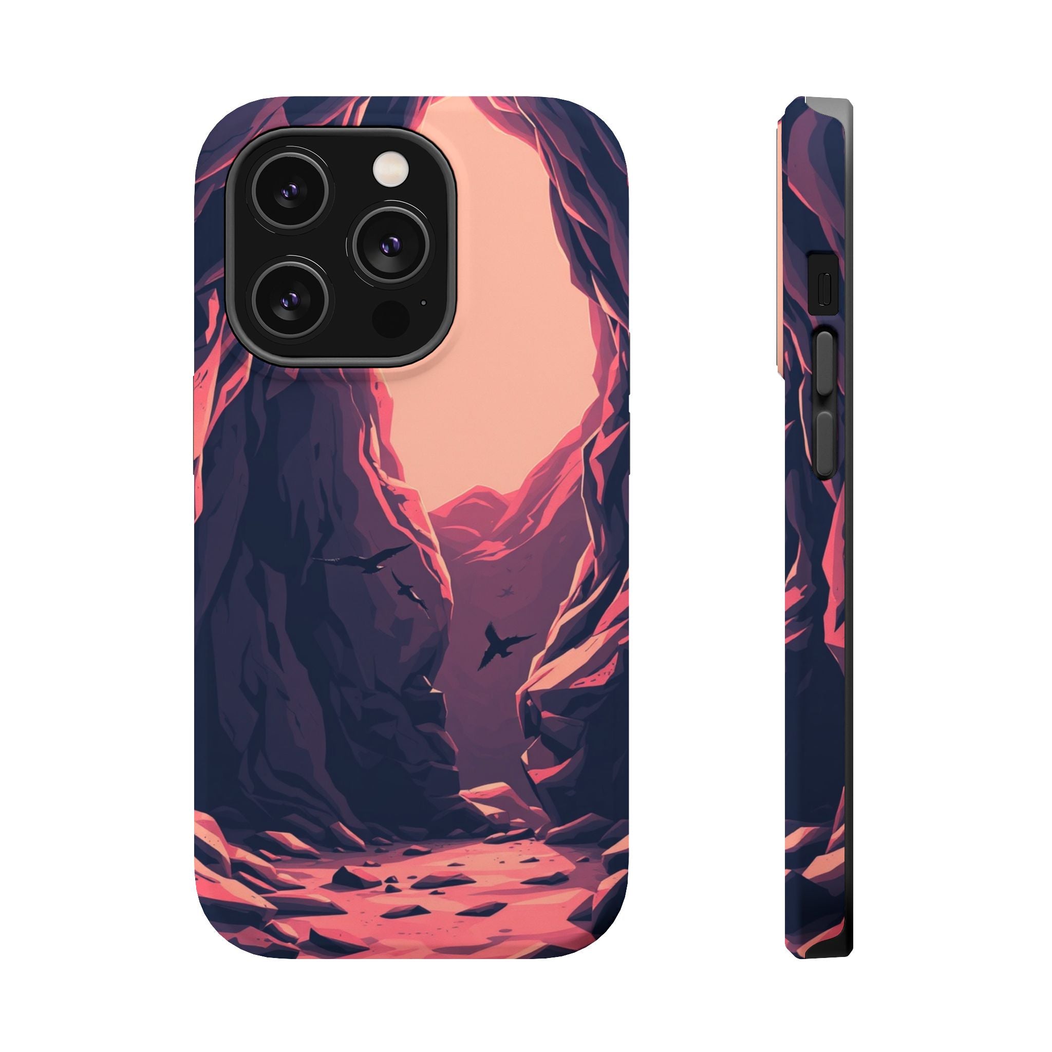 iPhone Rose Pink And Cream Dark Crystal Cave Slim Everyday Designer Case · iPhon
