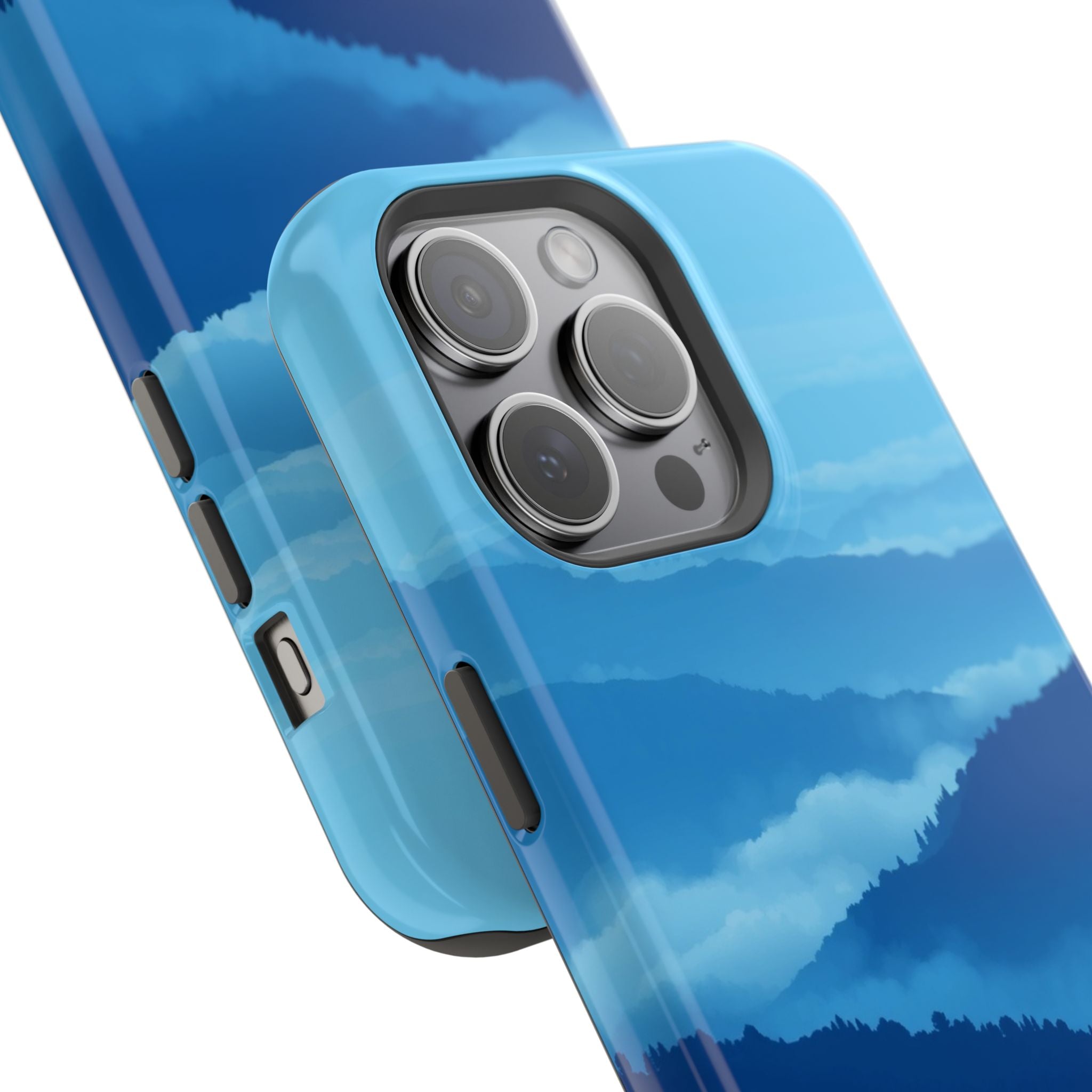 iPhone Fog Rolling Over Hills Pixel Art -Bit Slim iPhone Everyday · iPhone Case