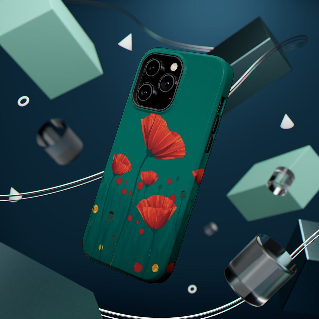 iPhone Earthy Poppy Field Design Bold Modern Everyday Snap Case · iPhone Case