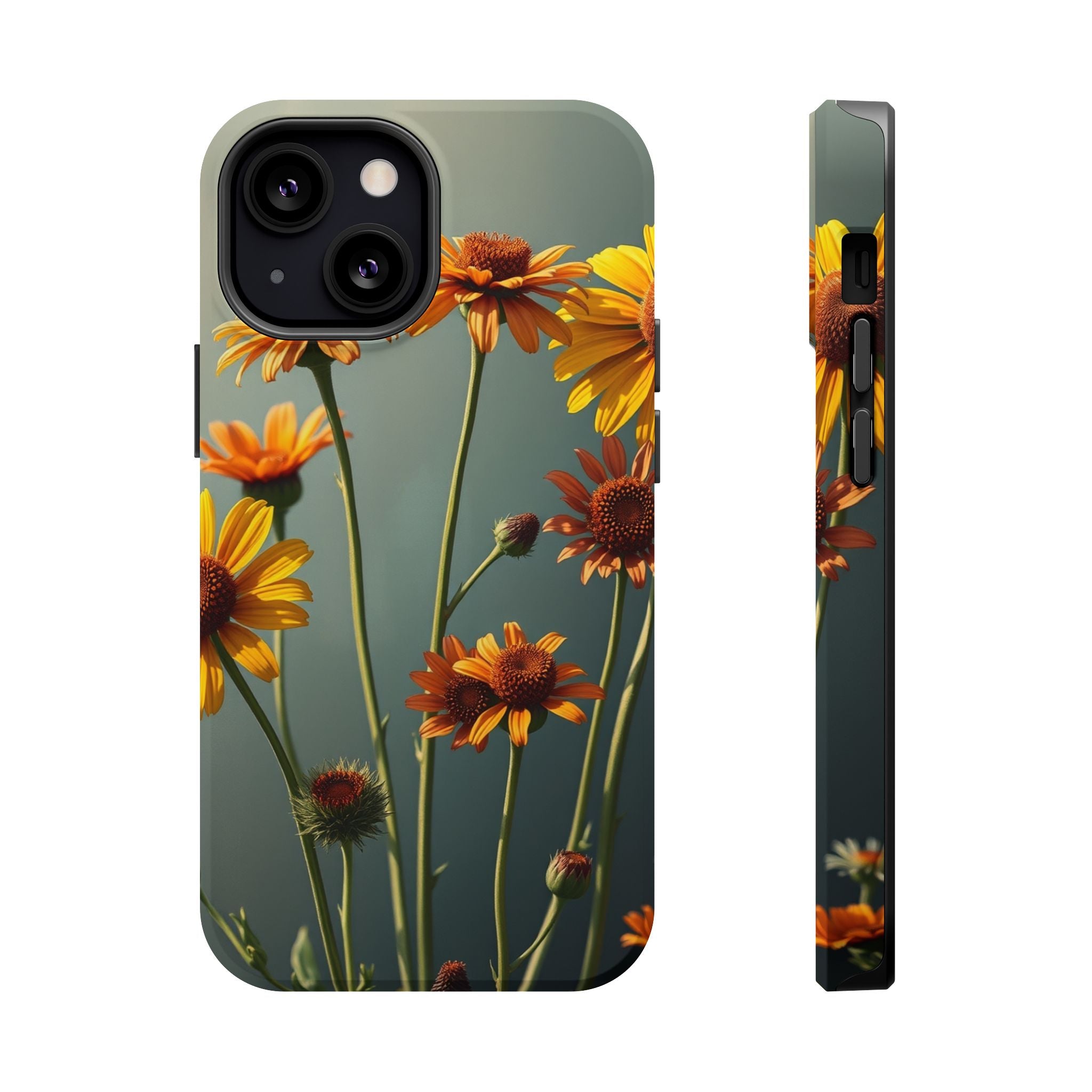 iPhone Mustard And Rust Wildflower Bunch Slim Everyday iPhone Designer · iPhone