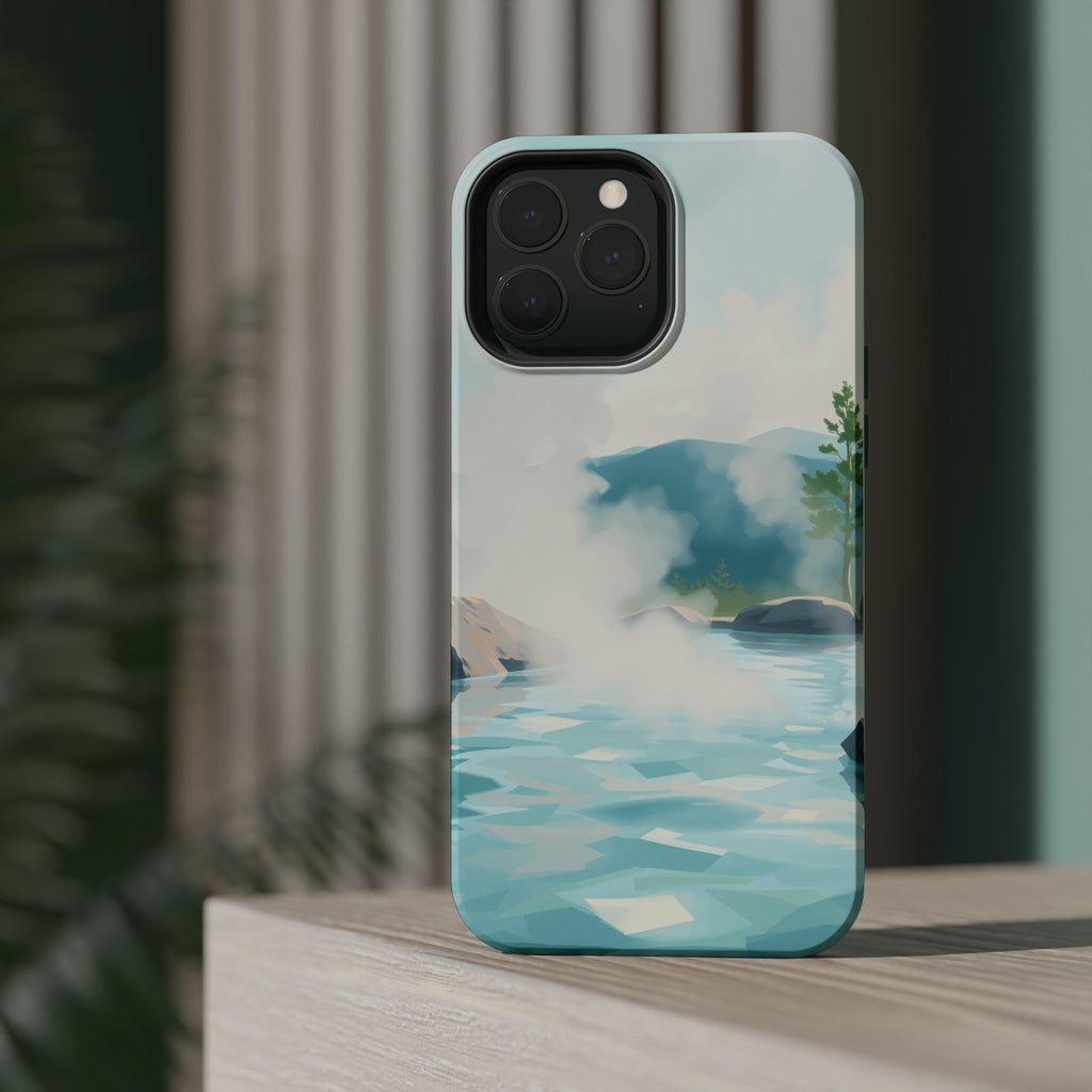 iPhone Mint And Blush Hot Spring Steam Slim Everyday Designer Case · iPhone Case