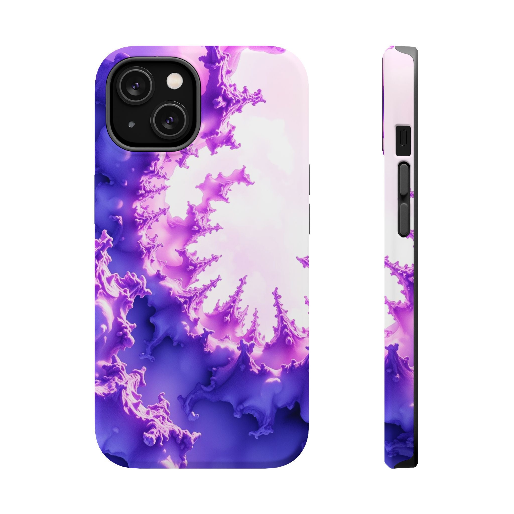 iPhone Lavender And Pearl Fractal Zoom Slim Everyday Designer Case · iPhone Case