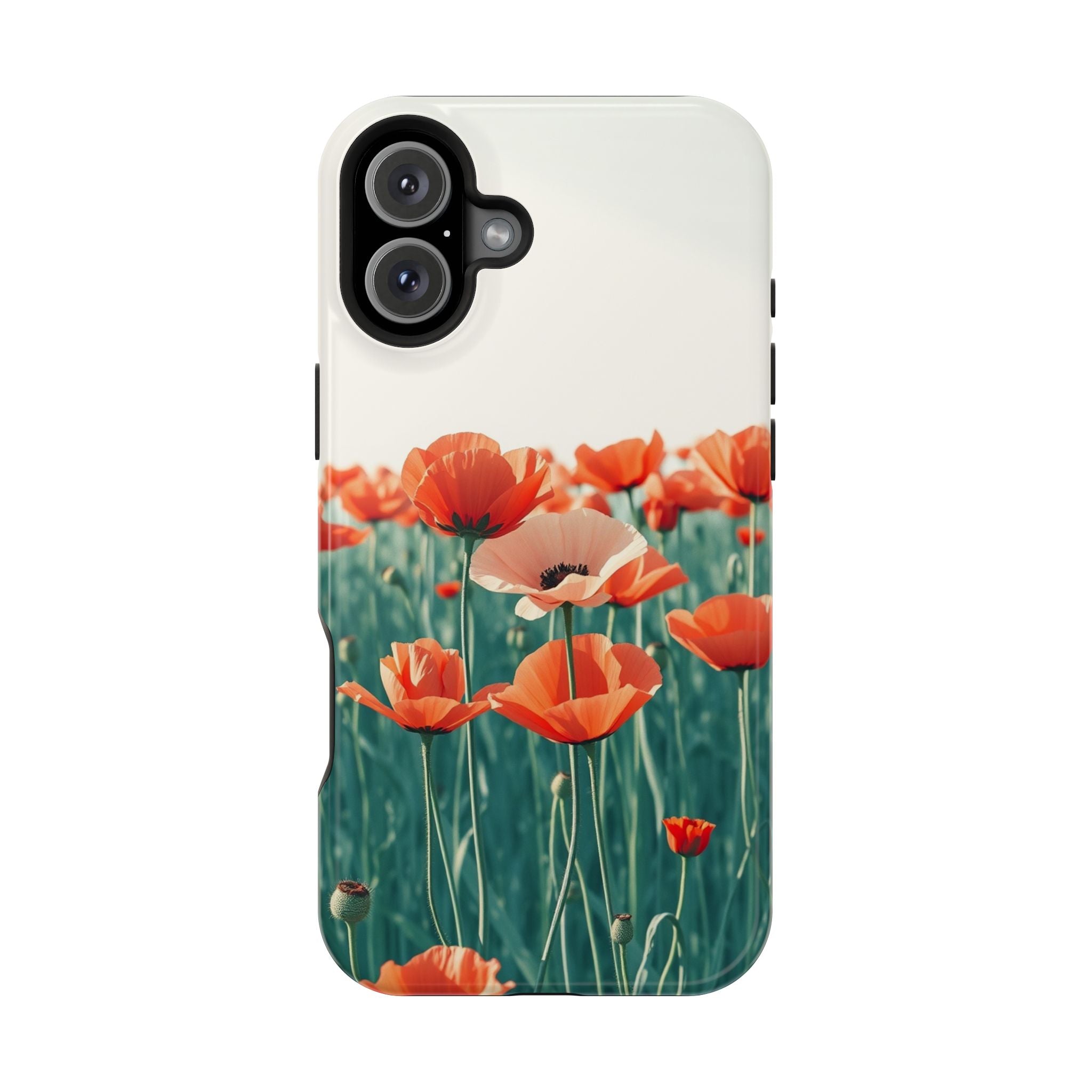 iPhone Mint And Blush Poppy Field 10 Slim Everyday Designer Case · iPhone Case
