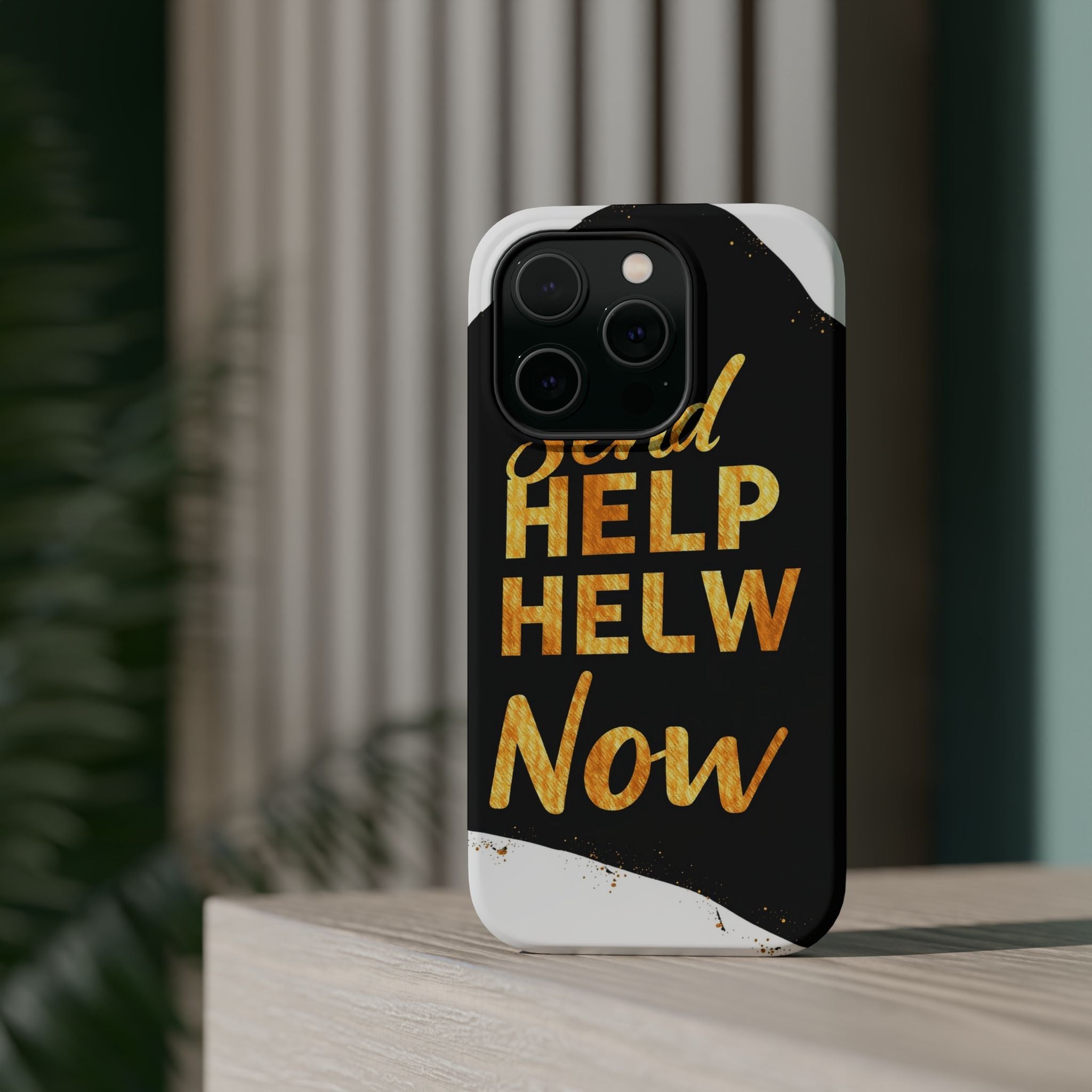 iPhone Send Help Now Enchanted Art Bold Modern Everyday Snap Case · iPhone Case