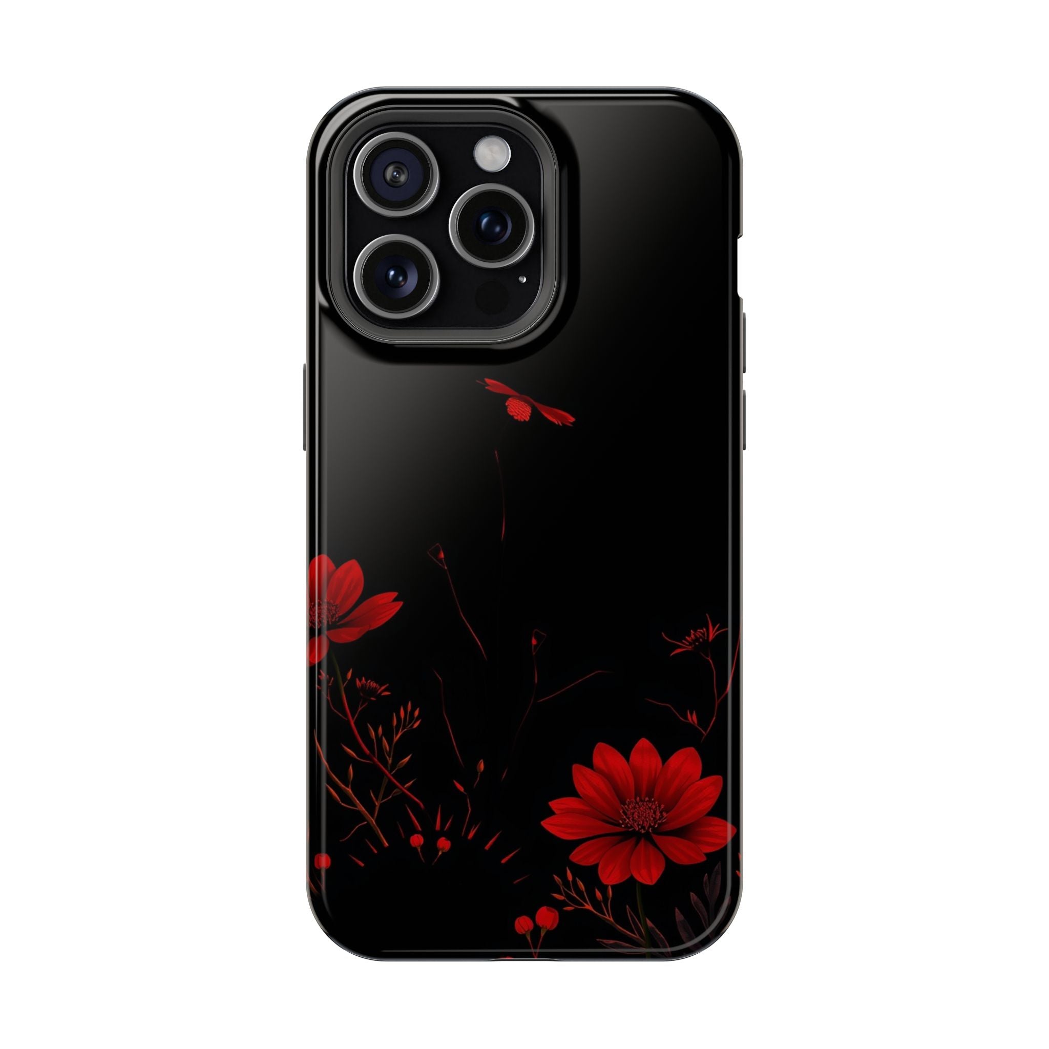 iPhone Black And Crimson Desert Flower Slim Everyday Designer Case · iPhone Case