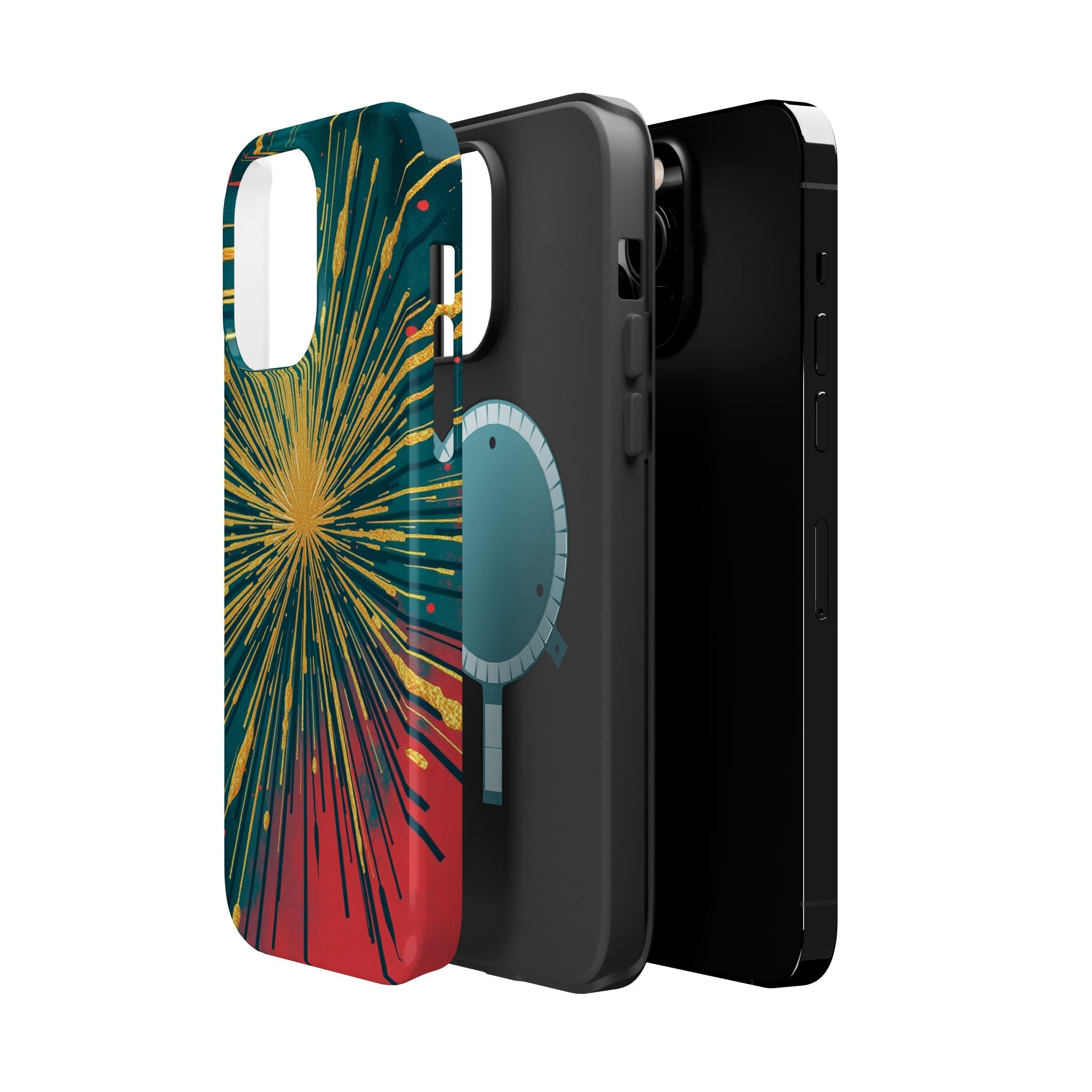 iPhone Gold Foil Burst Dark Gothic Ink Slim Everyday Designer Case · iPhone Case