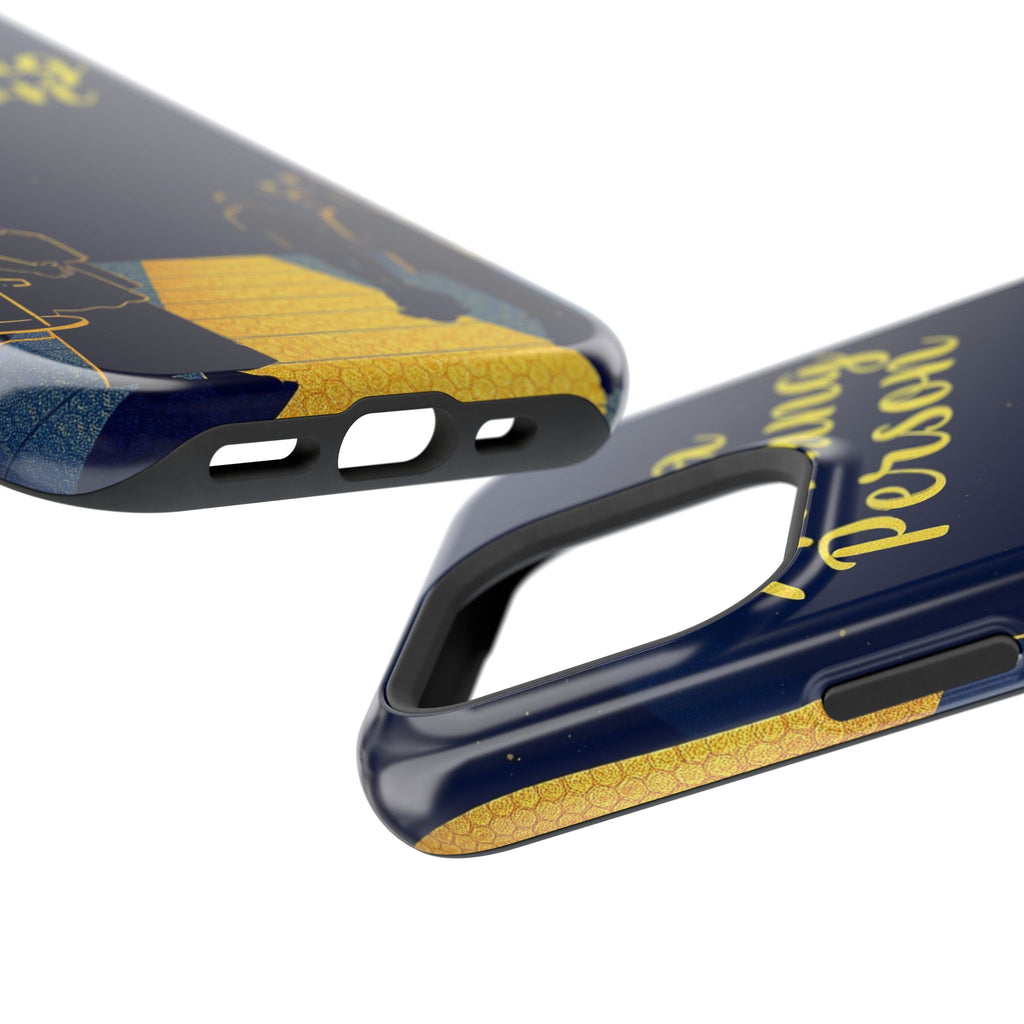 iPhone Midnight Blue And Silver Not a Morning Person Slim Snap Case · iPhone Cas