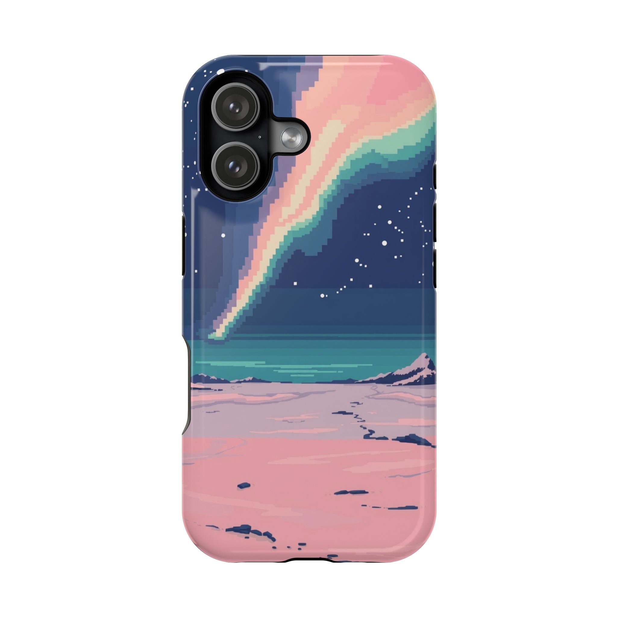 iPhone Mint And Blush Northern Lights Slim Everyday Designer Case · iPhone Case