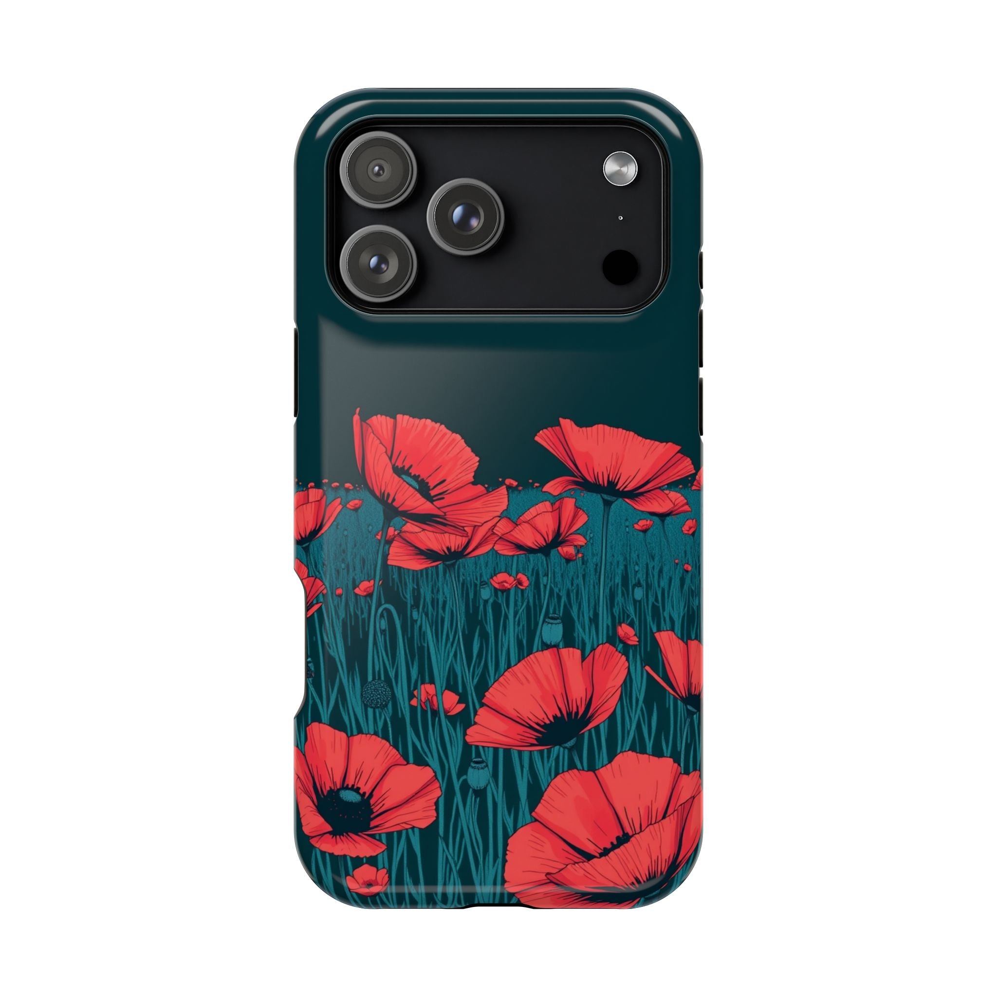 iPhone Poppy Field Dark Gothic Ink Clean Minimal Snap Cas Slim Snap Case · iPhon