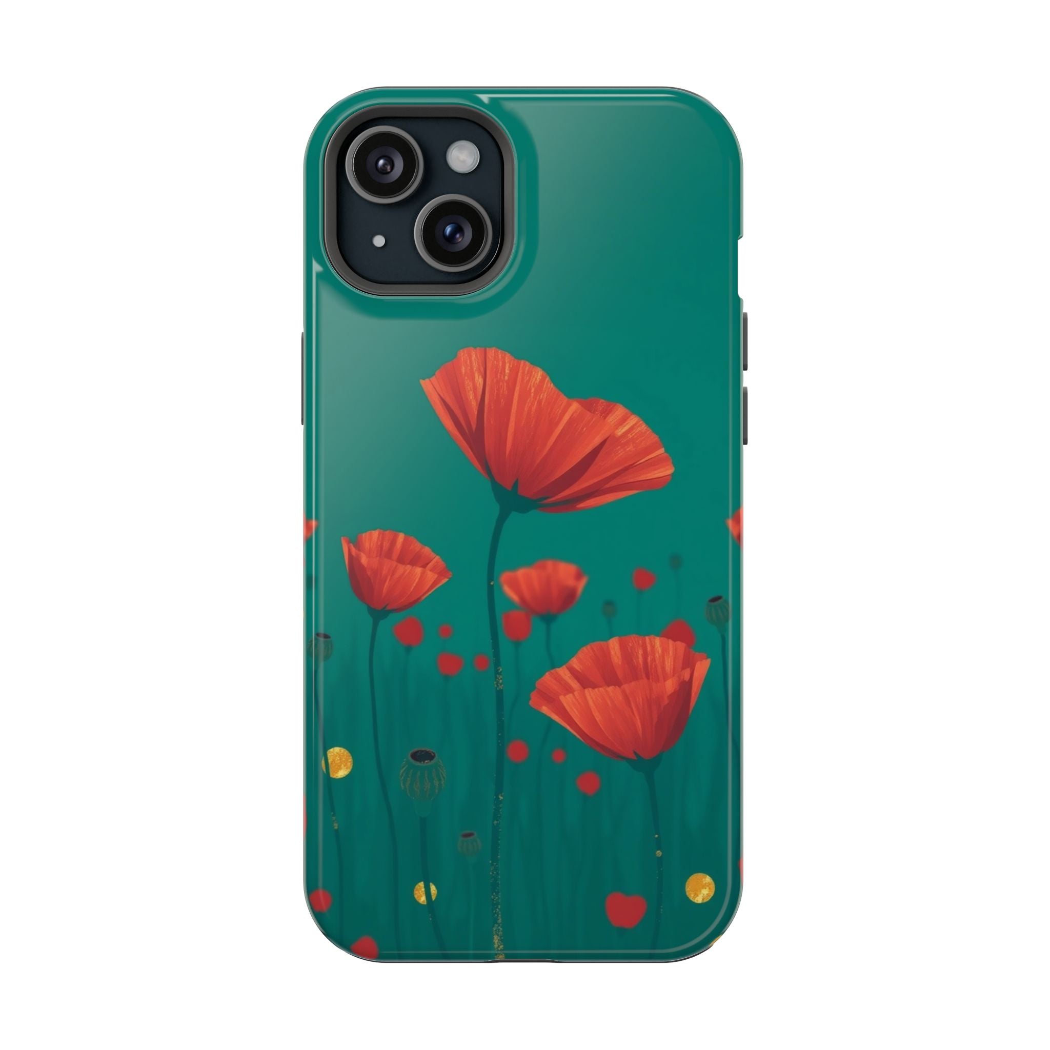 iPhone Earthy Poppy Field Design Bold Modern Everyday Snap Case · iPhone Case