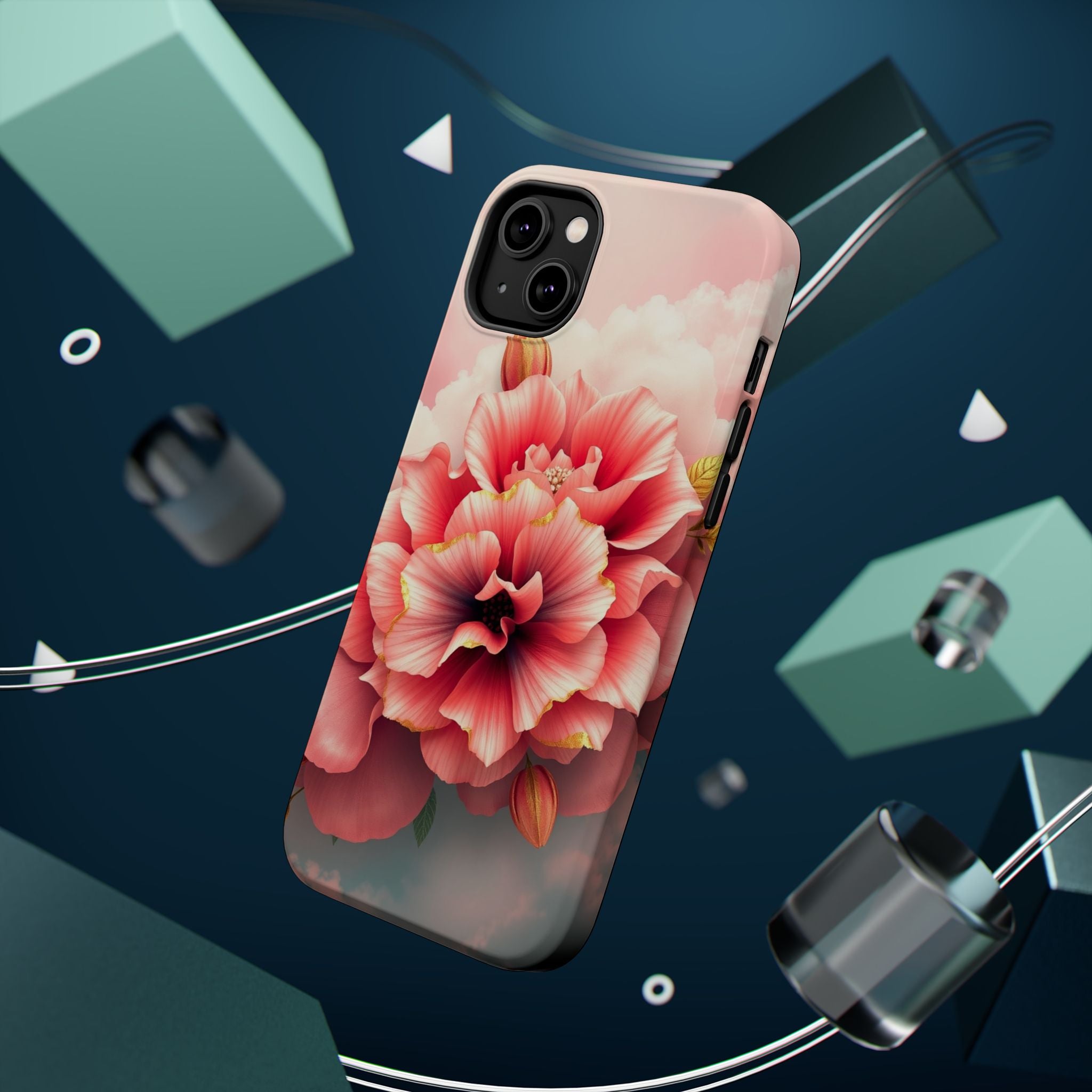 iPhone Pastel Floral Cloud Gold Foil Luxury Slim iPhone Everyday · iPhone Case