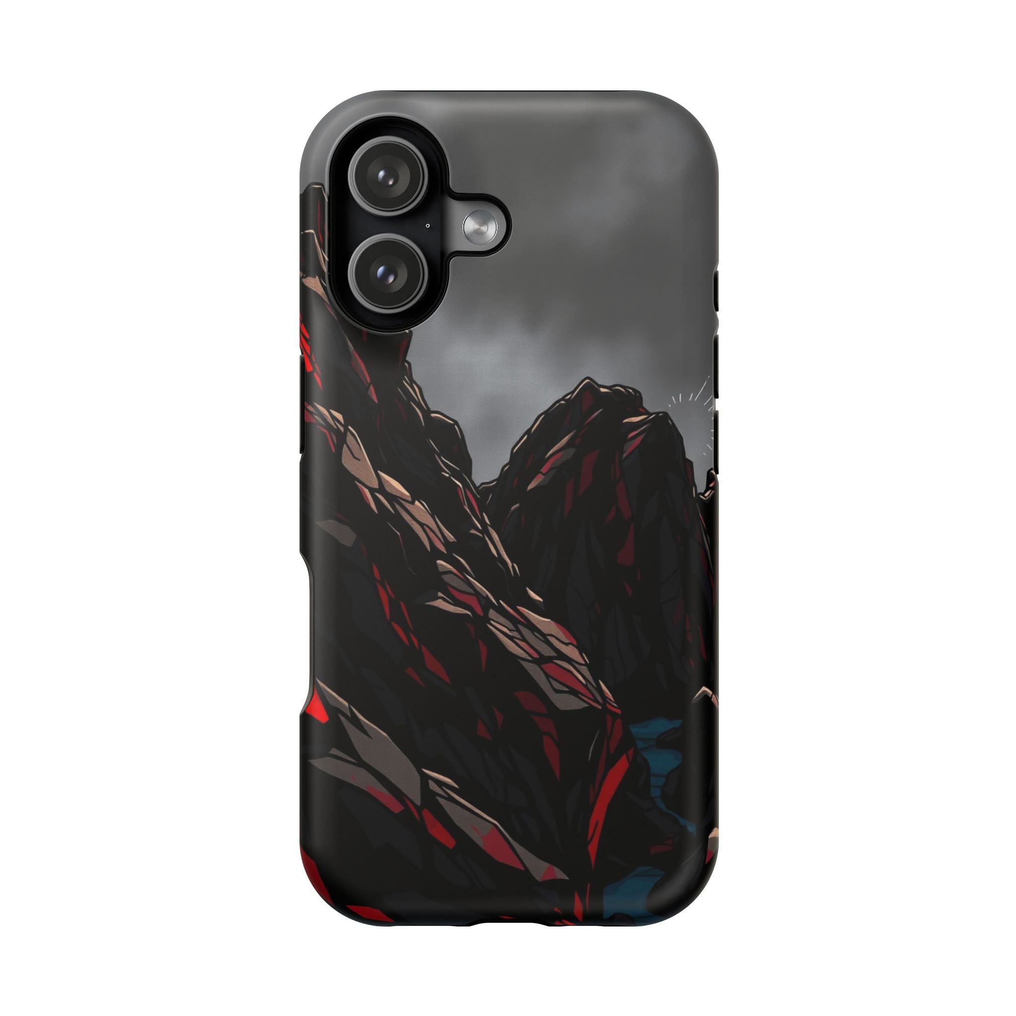 iPhone Black And Crimson Rocky Coastline Slim Everyday iPhone 11 · iPhone Case