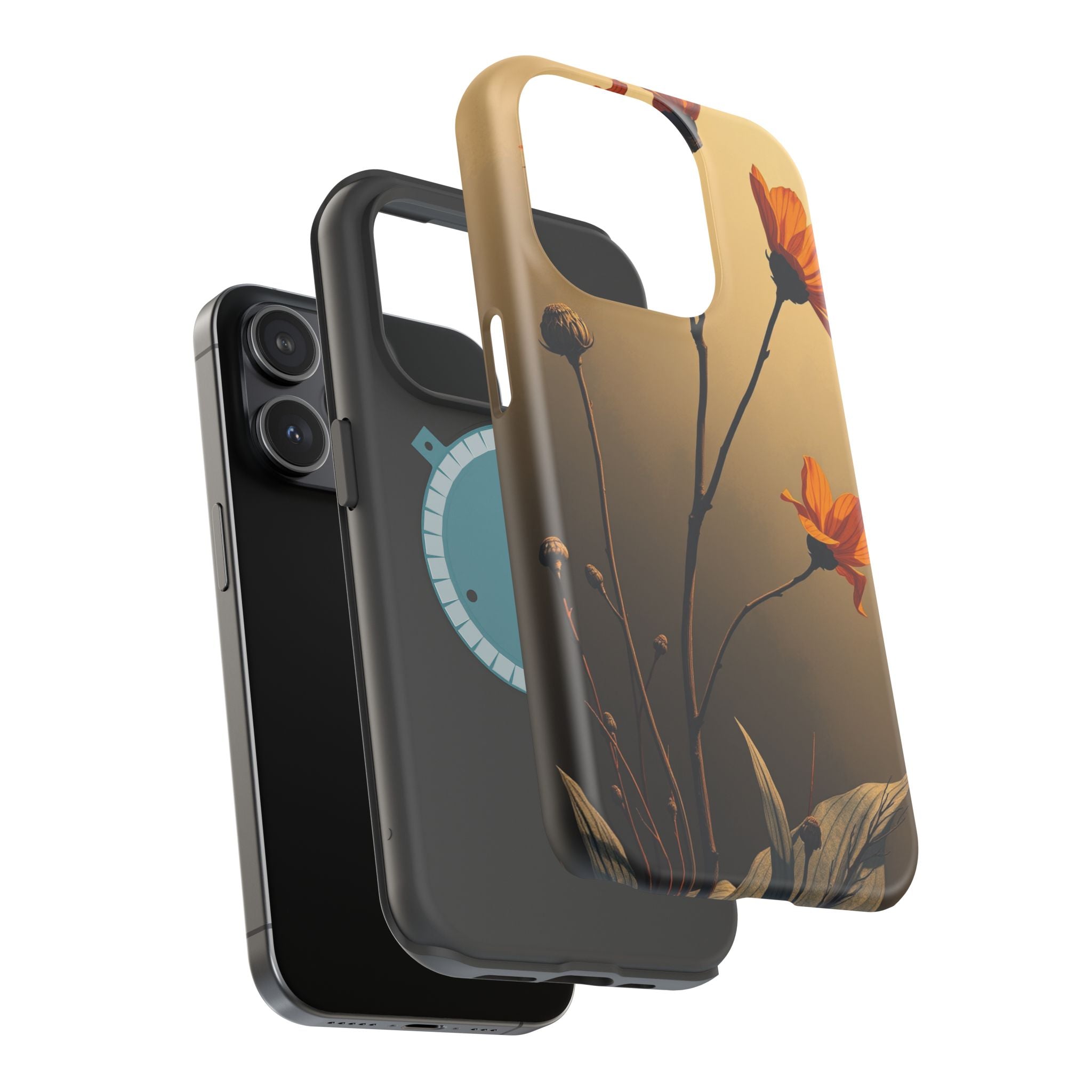 iPhone Burnt Orange And Sand Botanical Illustration Gal Slim Snap Case · iPhone