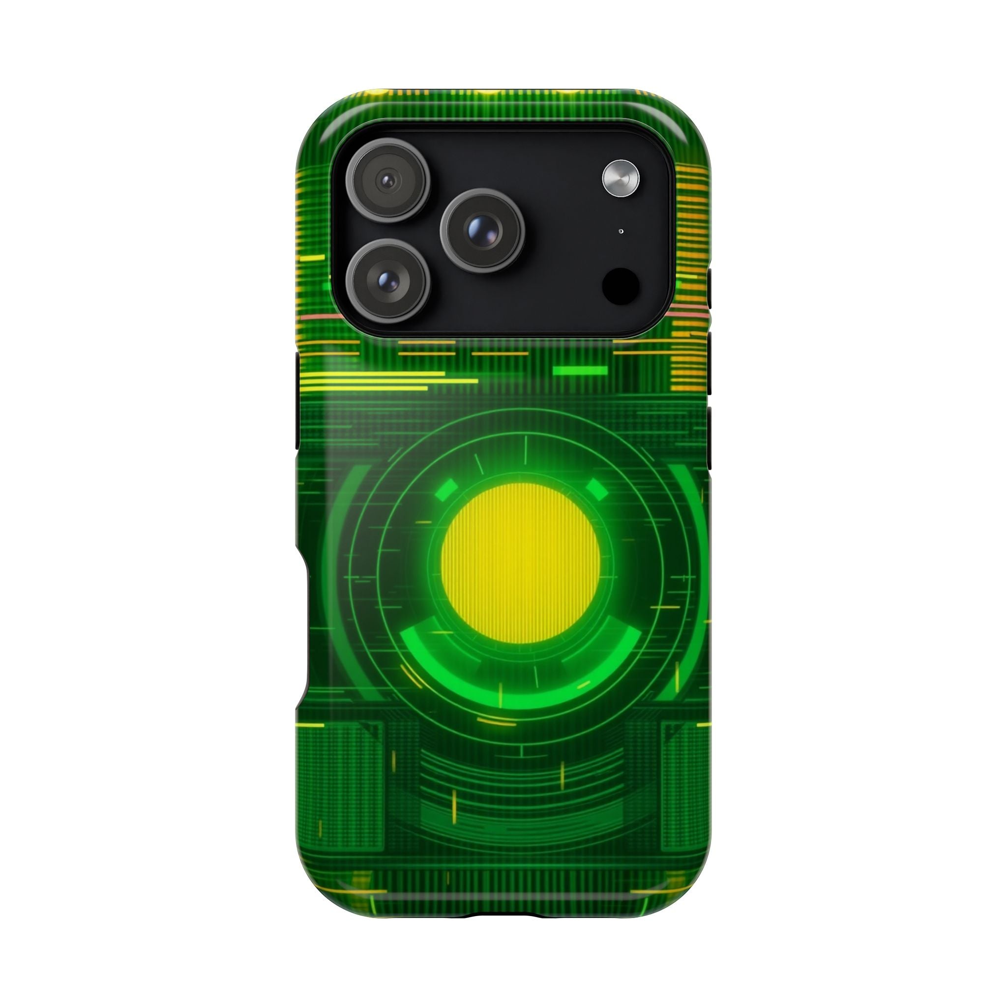 iPhone Emerald Green And Gold VHS Static Slim Everyday Designer Case · iPhone Ca