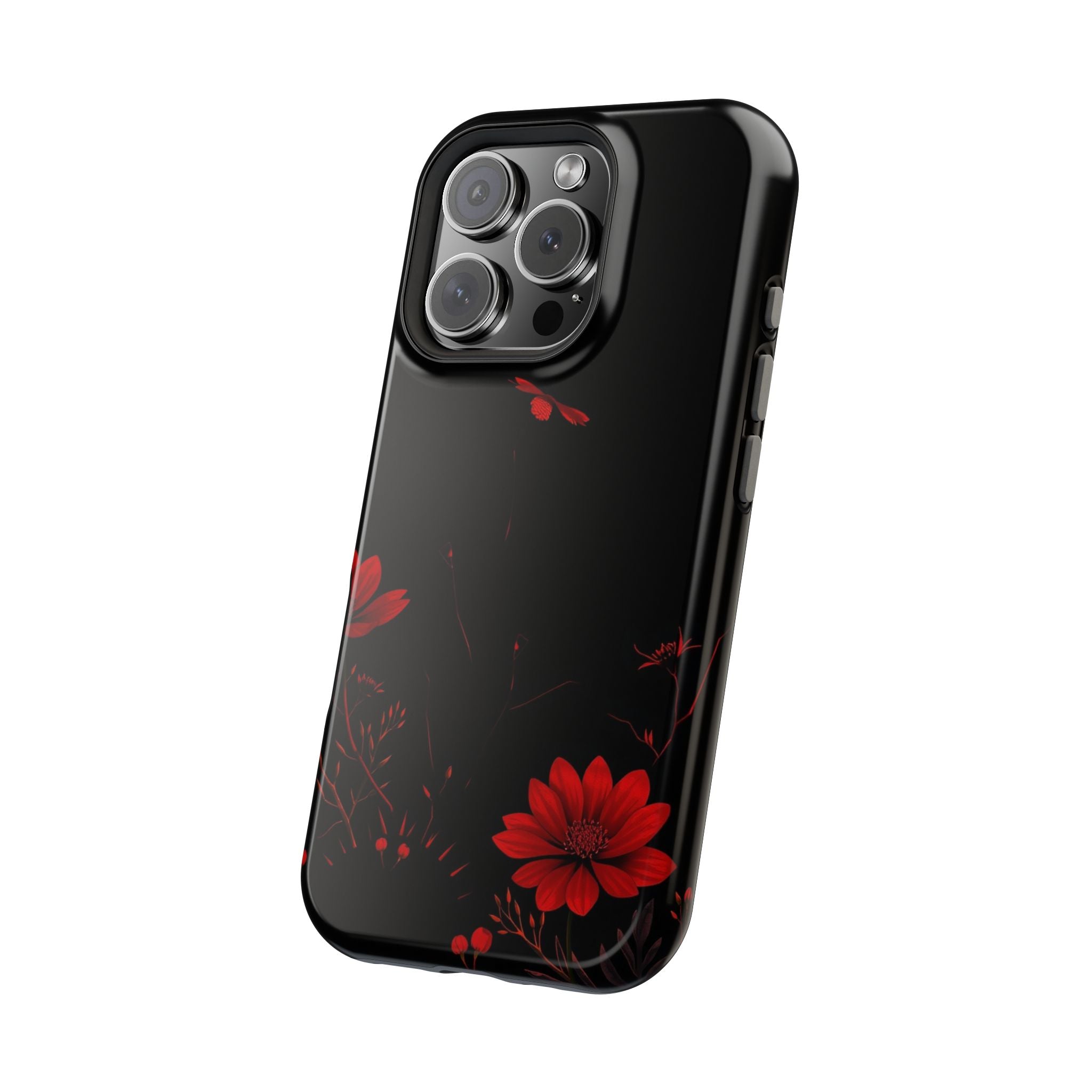 iPhone Black And Crimson Desert Flower Slim Everyday Designer Case · iPhone Case