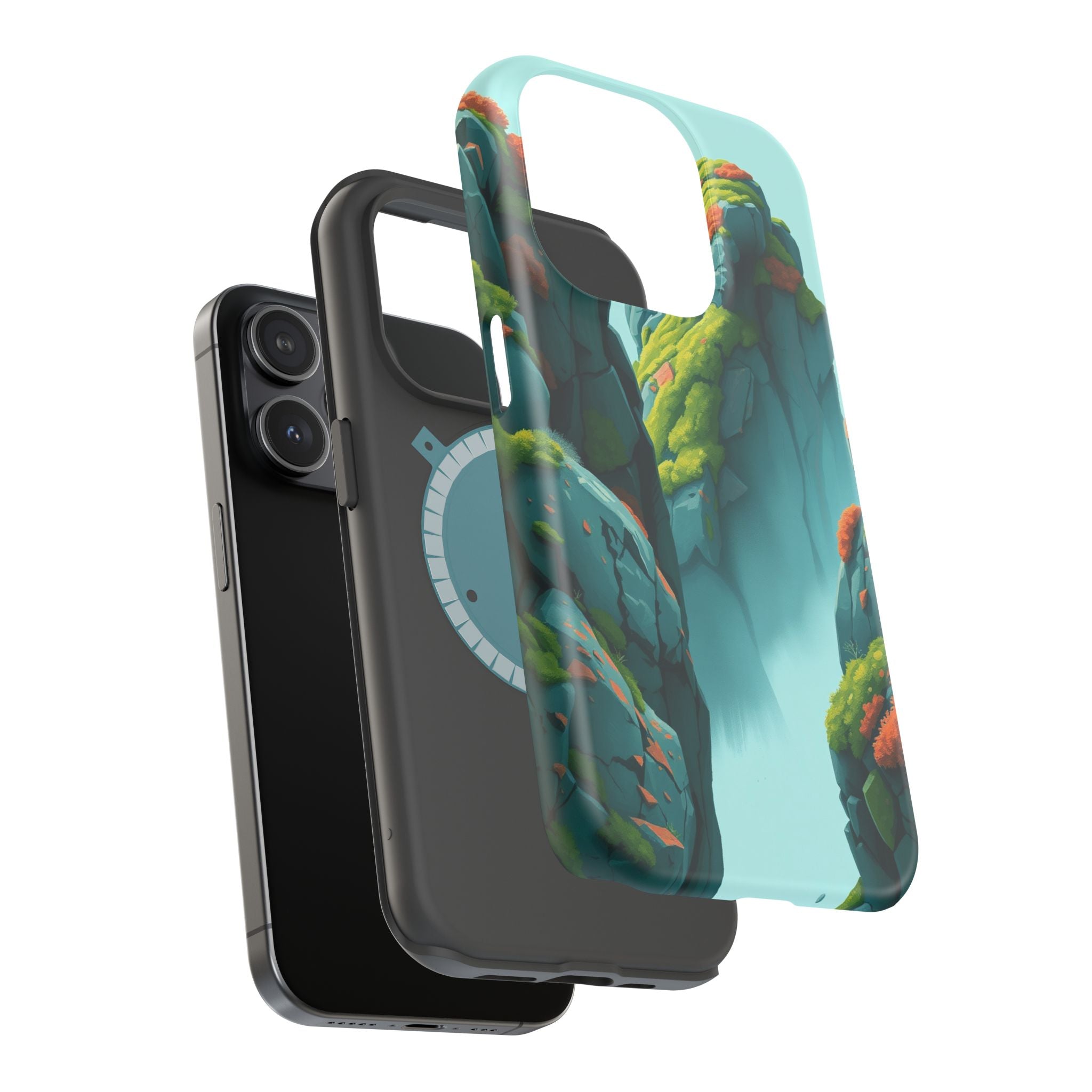 iPhone Moss Covered Rocks Oil Painting Impressionist iPhone Slim · iPhone Case