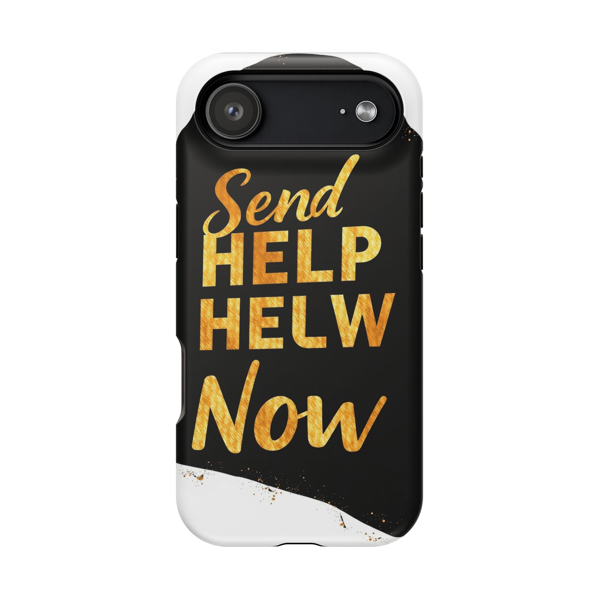 iPhone Send Help Now Enchanted Art Bold Modern Everyday Snap Case · iPhone Case