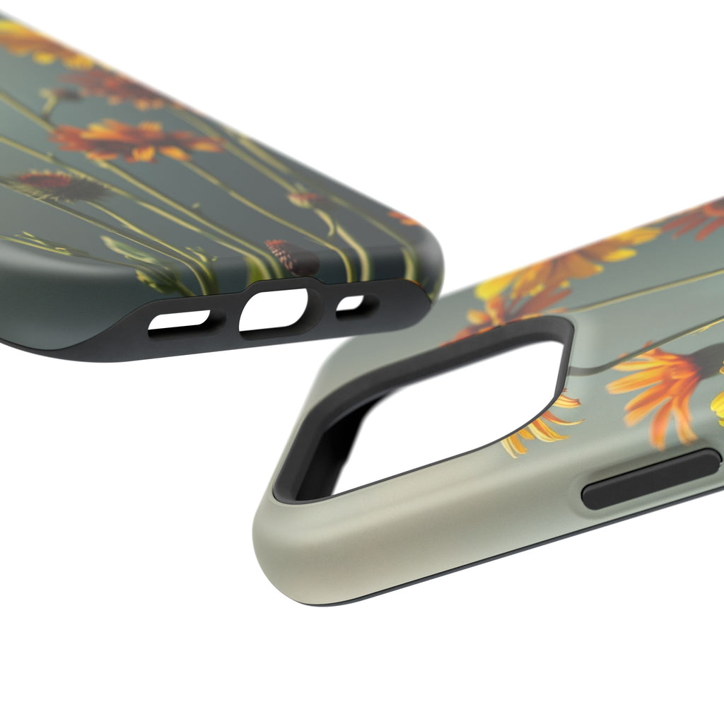 iPhone Mustard And Rust Wildflower Bunch Slim Everyday iPhone Designer · iPhone