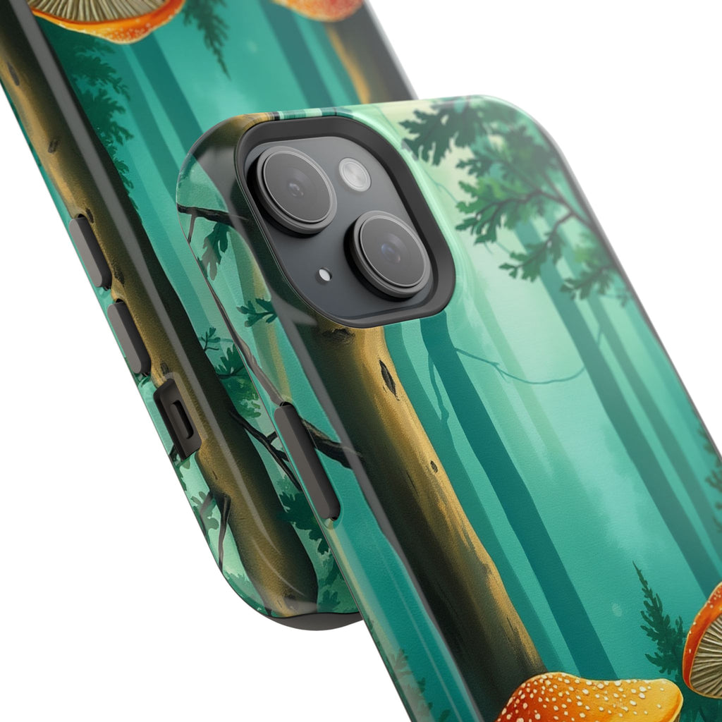 iPhone Mushroom Forest Oil Painting Impressionist iPhone Clean Minimal · iPhone
