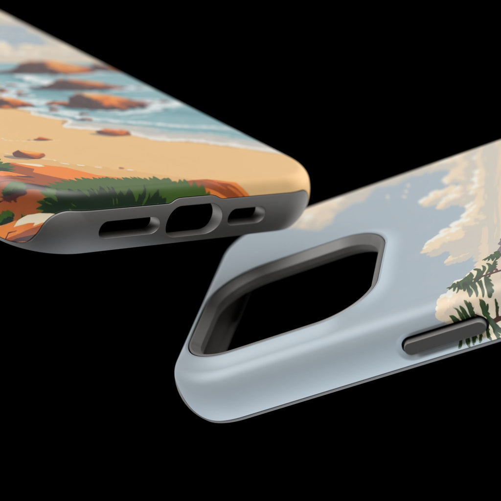 iPhone Mustard And Rust Pebble Beach Slim Everyday Designer Case · iPhone Case