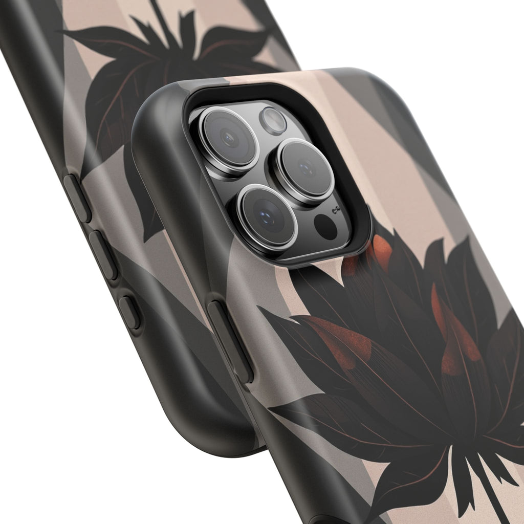 iPhone Charcoal And Copper Floral Silhouette Slim iPhone Everyday · iPhone Case