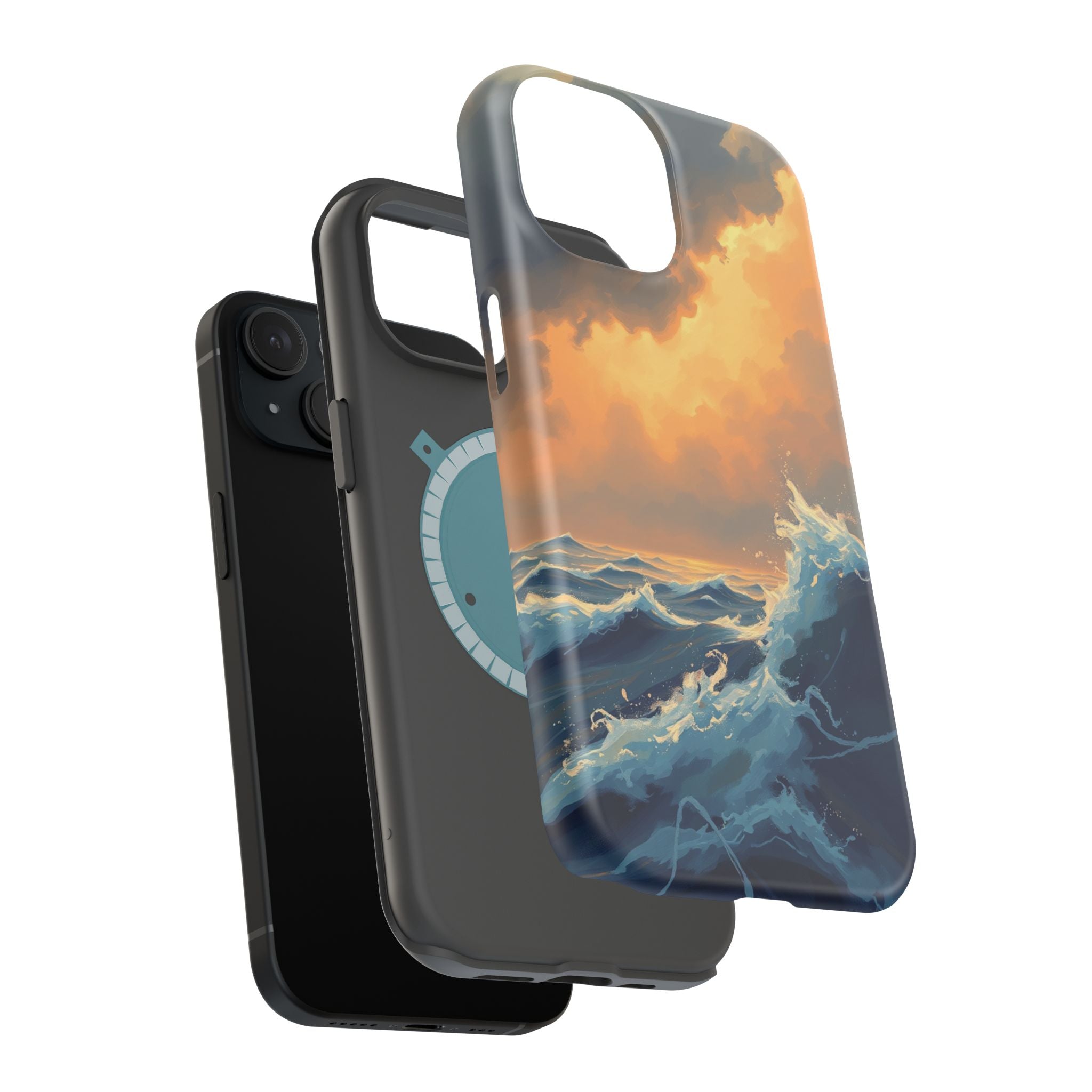 iPhone Sunset Amber And Peach Storm at Sea Slim iPhone Everyday · iPhone Case