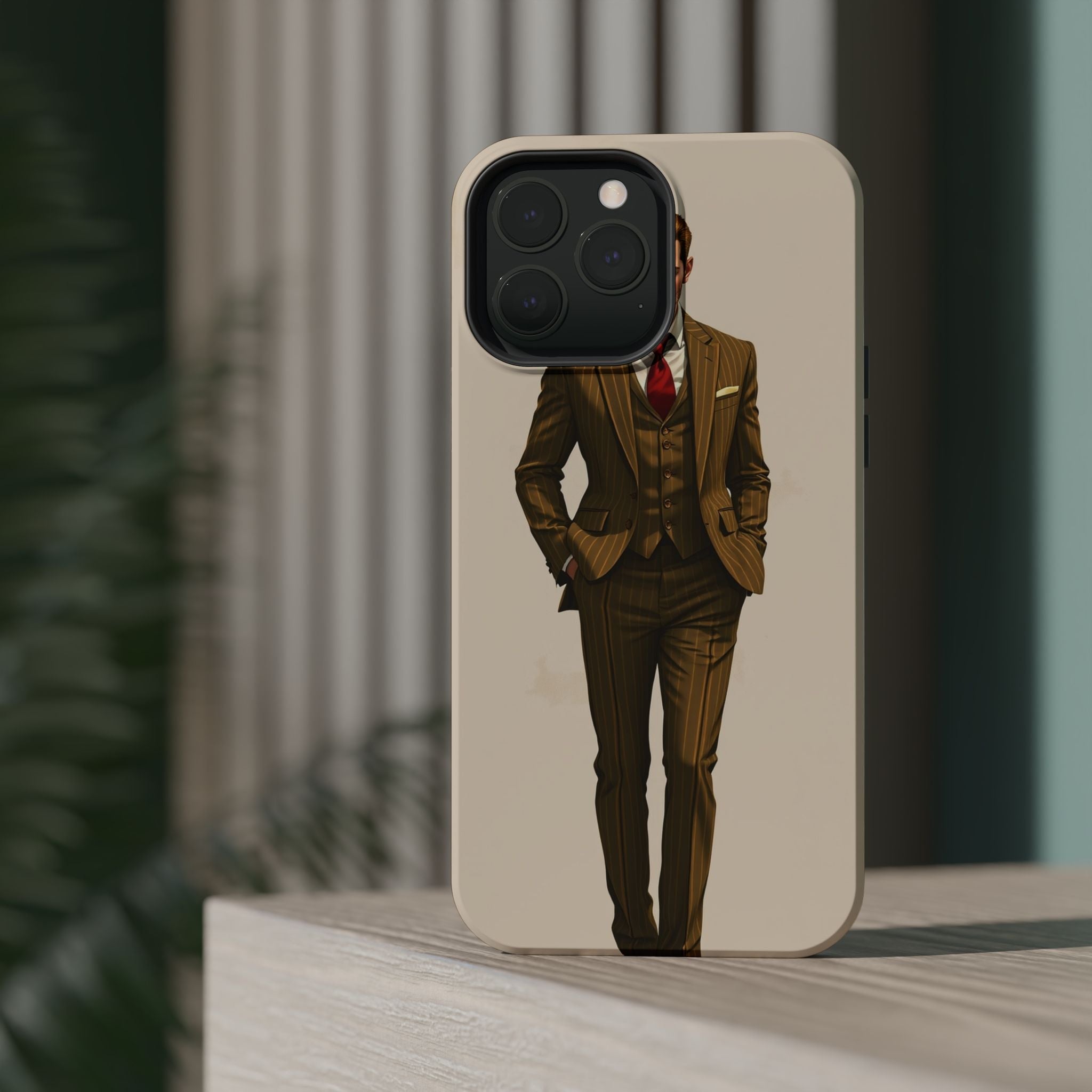 iPhone Pinstripe Suit Grunge Distressed Slim Everyday Designer Case · iPhone Cas