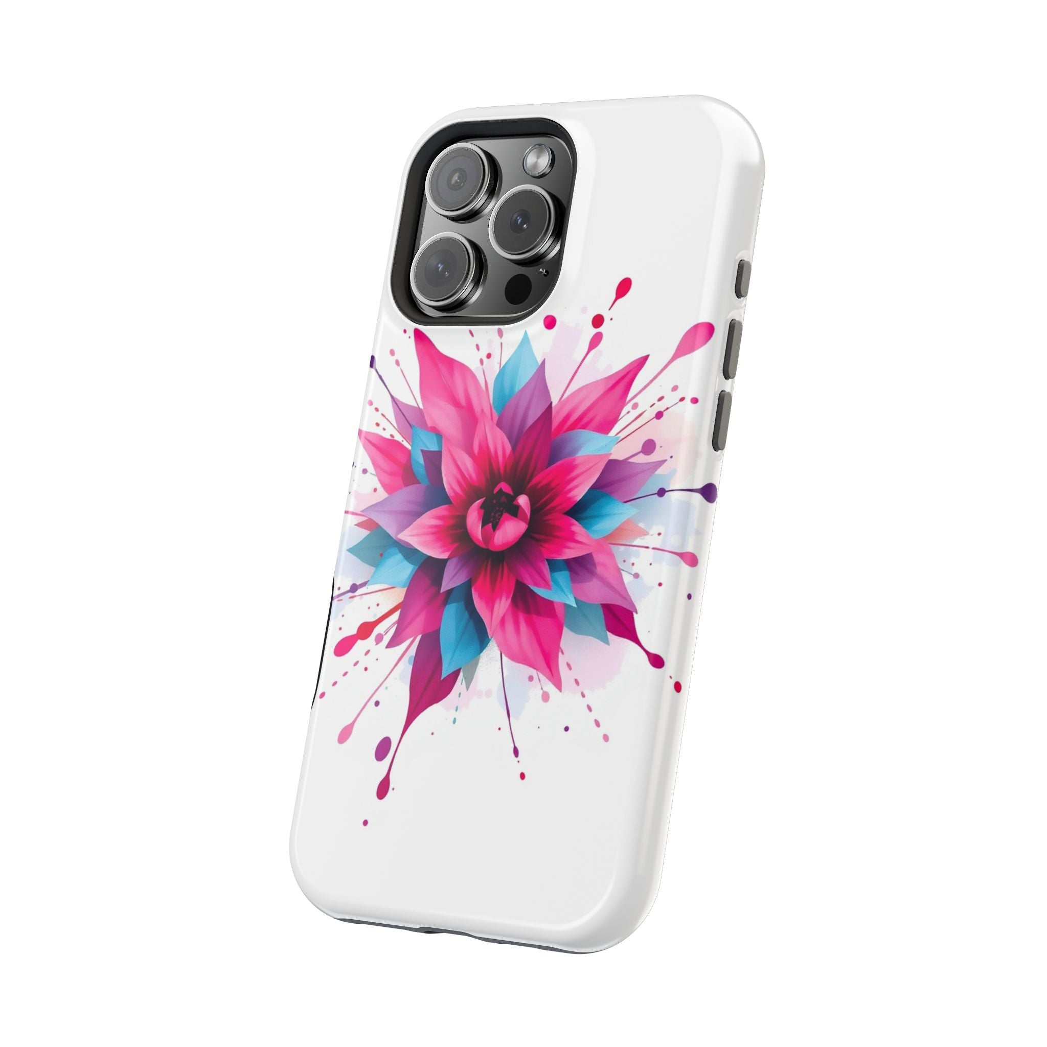 iPhone Floral Watercolor Splash Electric Art Slim iPhone Everyday · iPhone Case