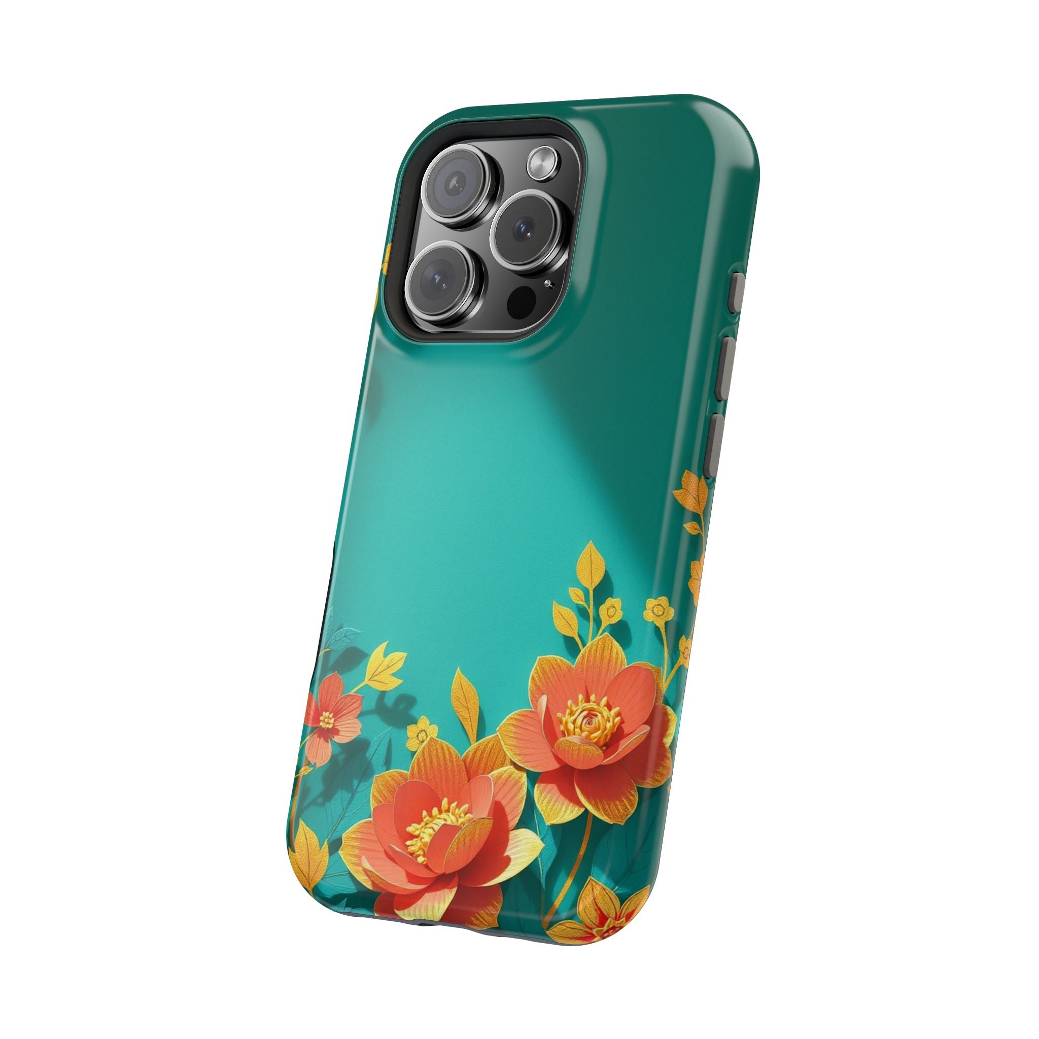 iPhone Floral Gold Foil Paper Cut Art Slim Everyday Designer Case · iPhone Case