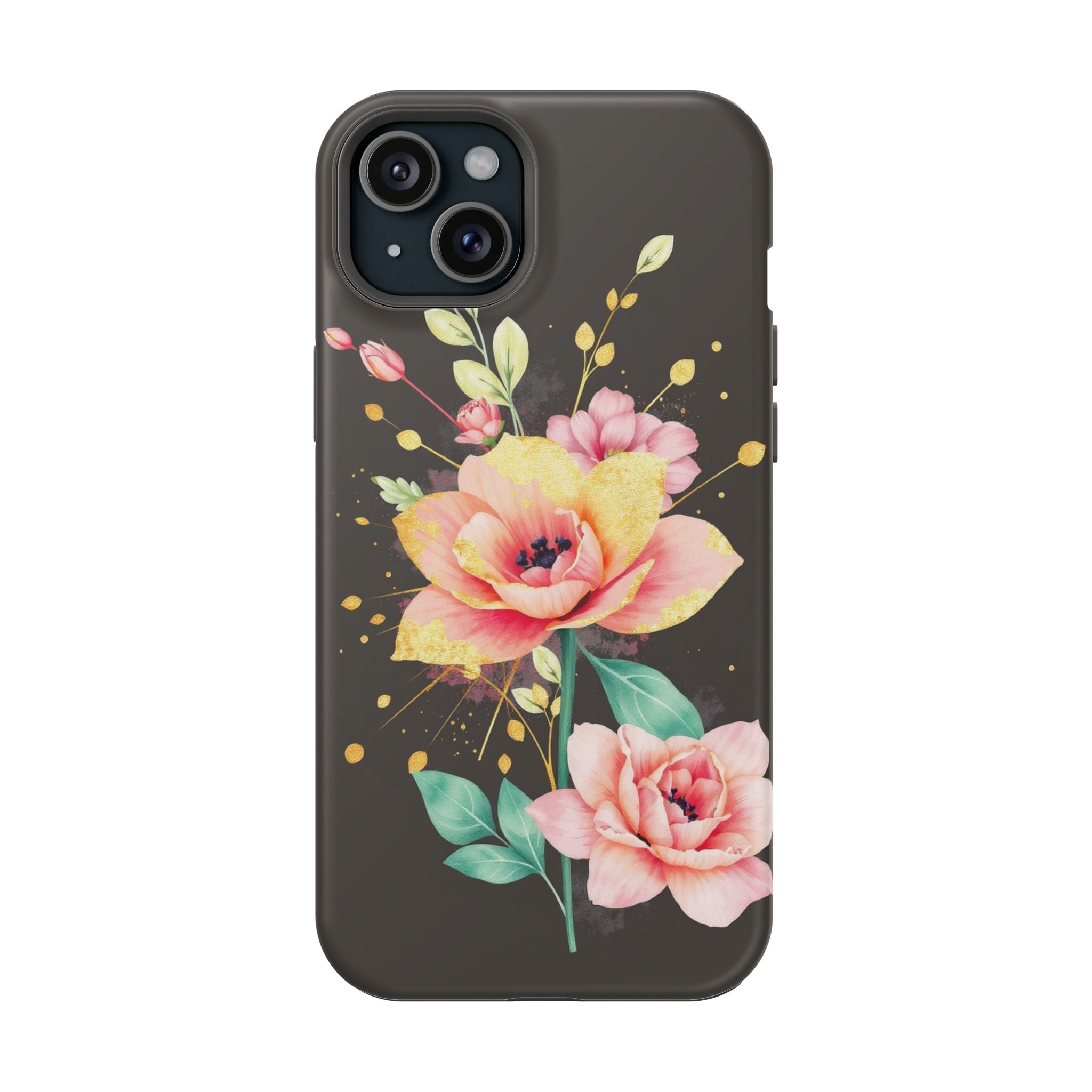 iPhone Earthy Floral Watercolor Splash Design Clean iPhone 14 Minimal · iPhone C