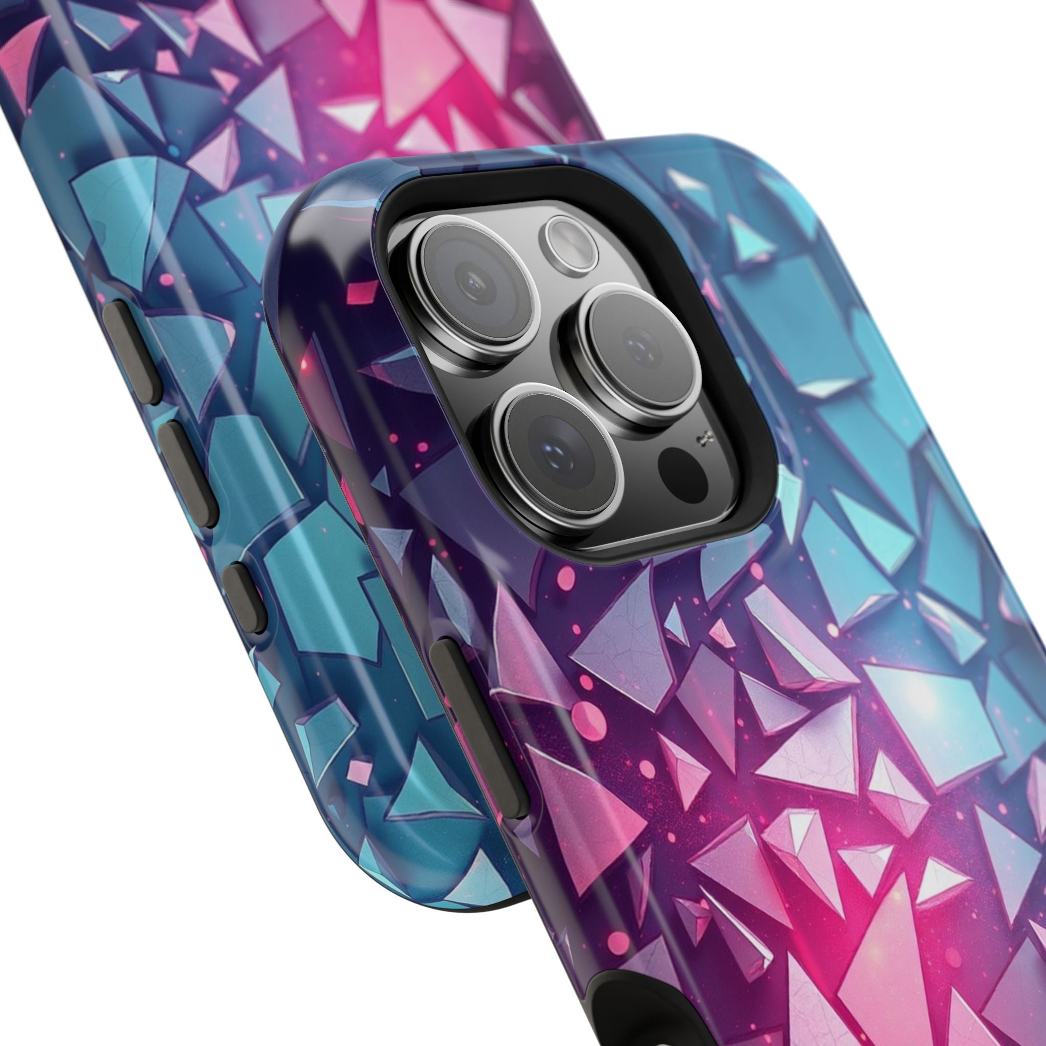 iPhone Mint And Blush Mosaic Shards Slim Everyday Designer Case · iPhone Case