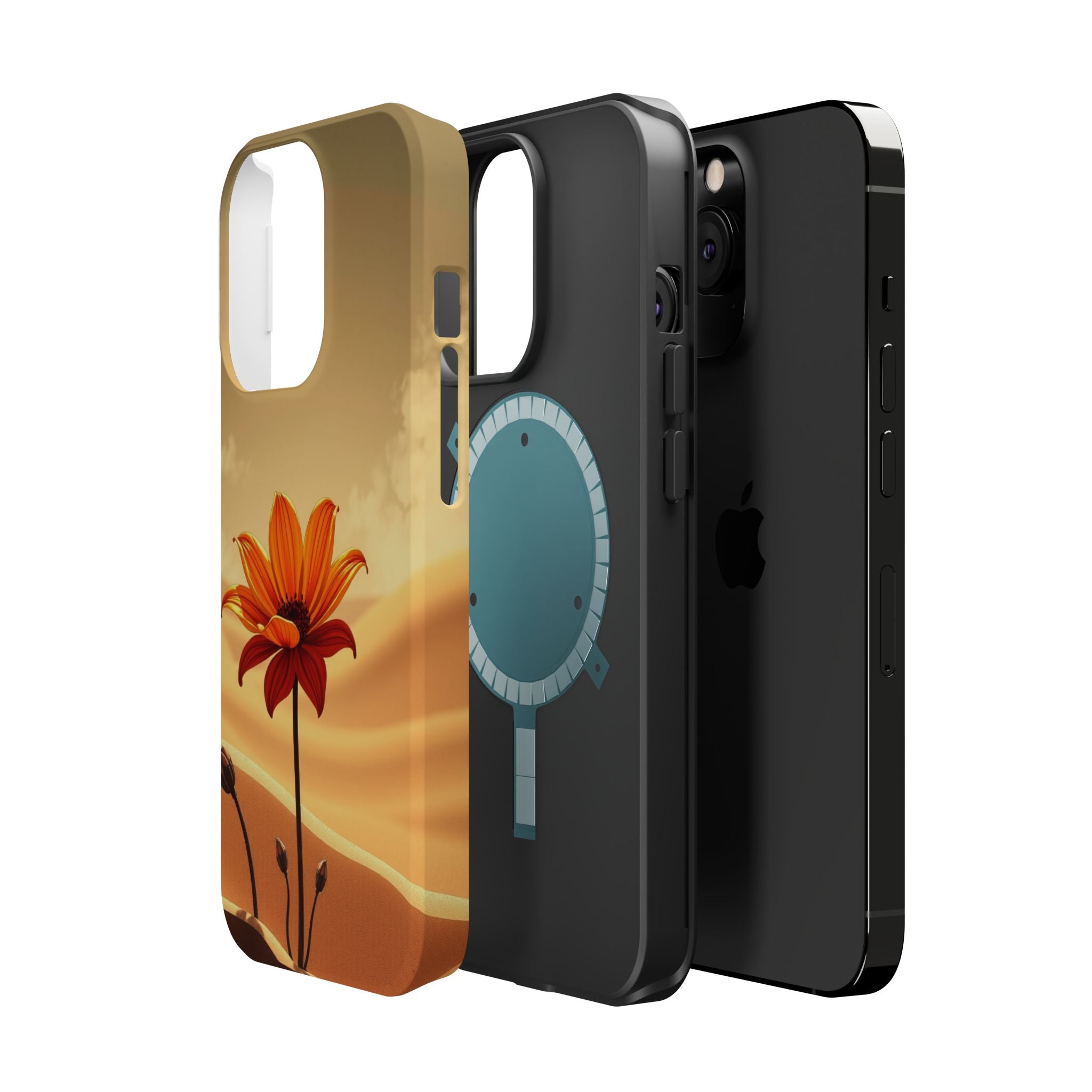 iPhone Neon Floral Dark Gothic Ink Bold Modern Everyday Snap Case · iPhone Case