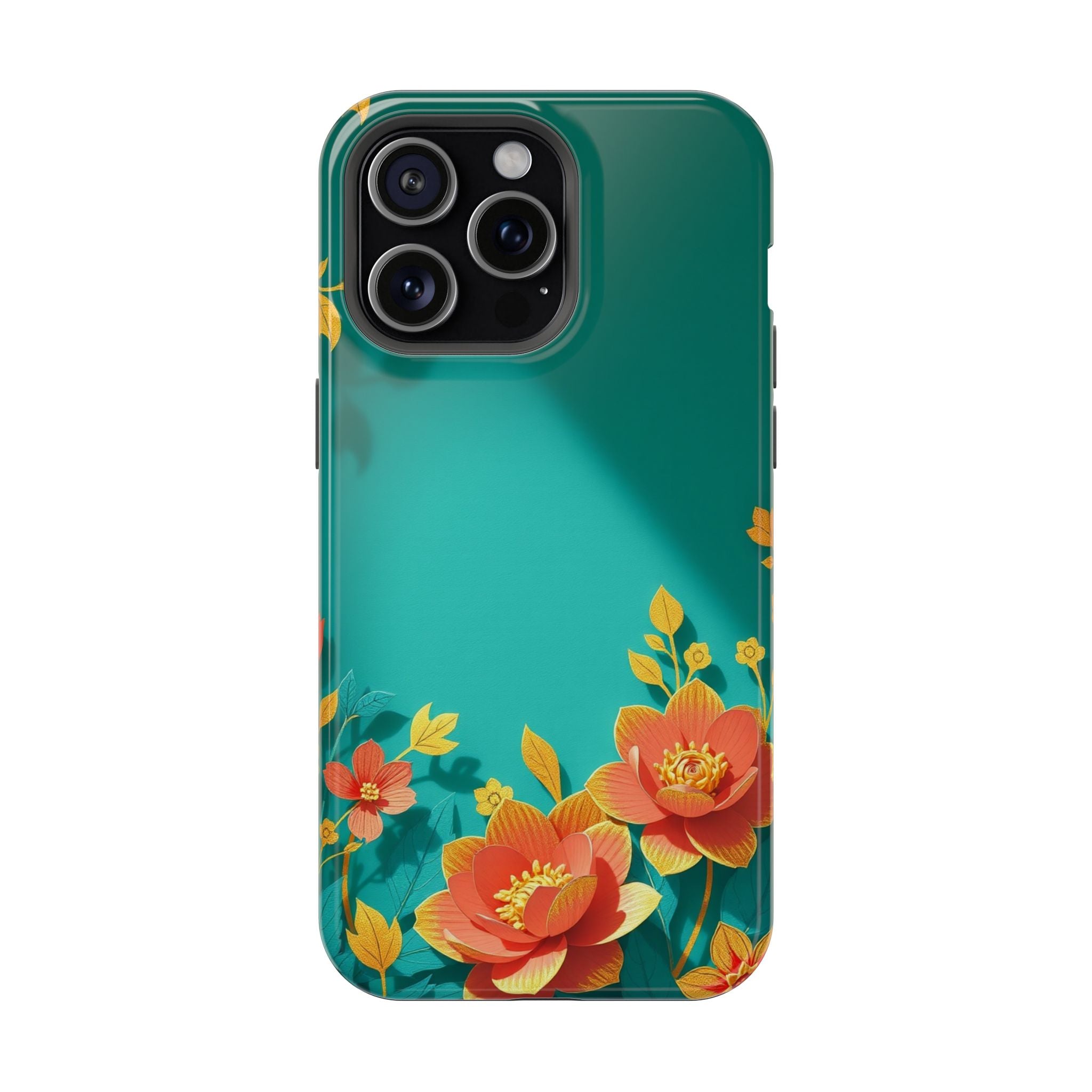 iPhone Floral Gold Foil Paper Cut Art Slim Everyday Designer Case · iPhone Case