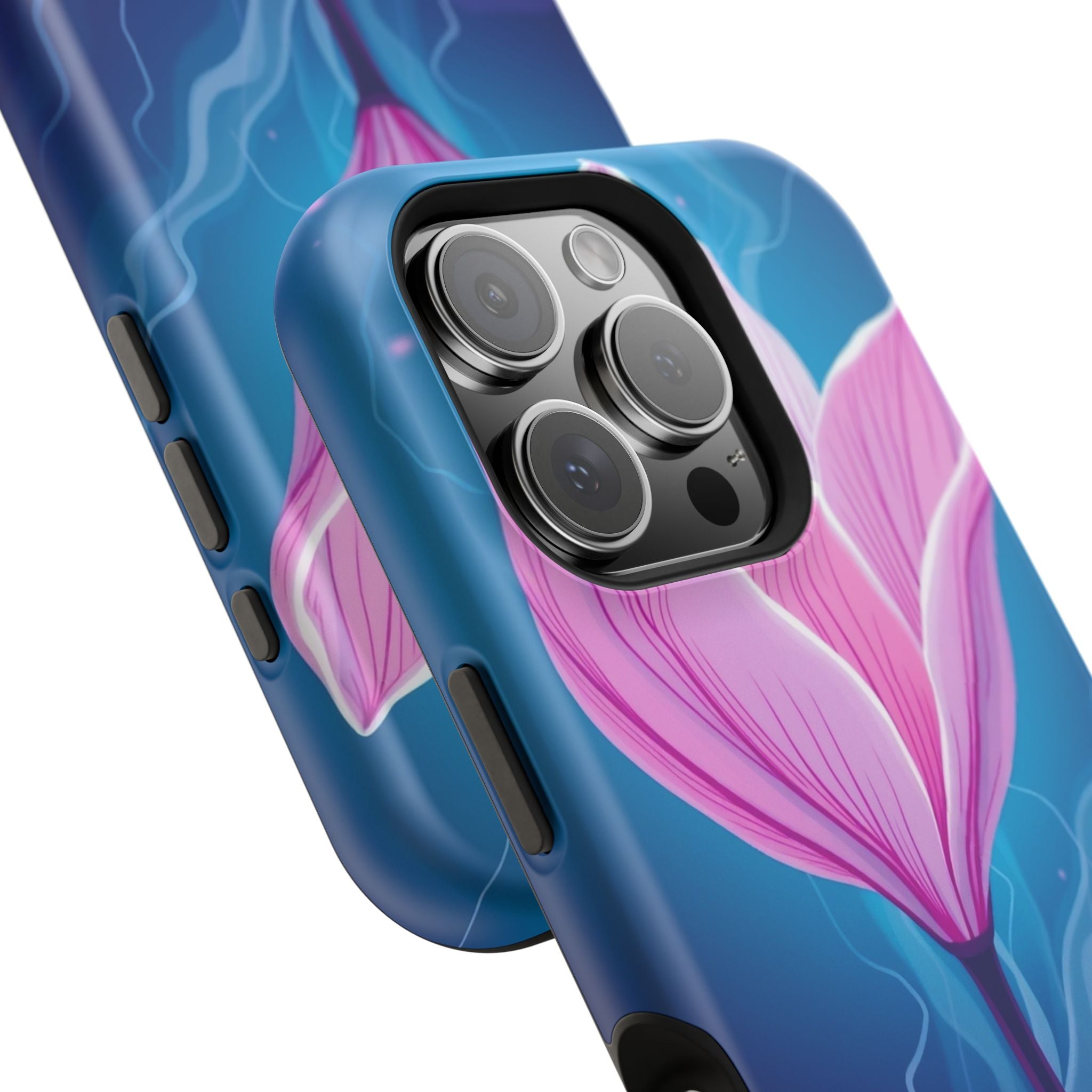 iPhone Cyan And Magenta Petal Storm Slim Everyday Designer Case · iPhone Case