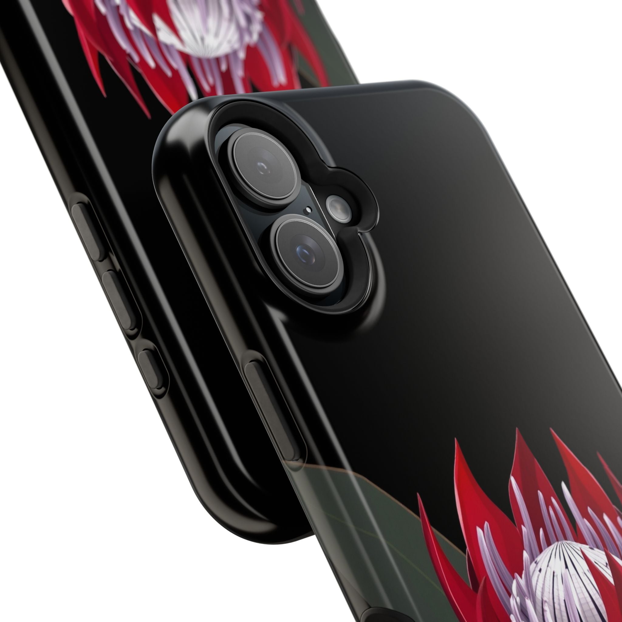 iPhone Black And Crimson Protea Bold Slim Everyday Designer Case · iPhone Case