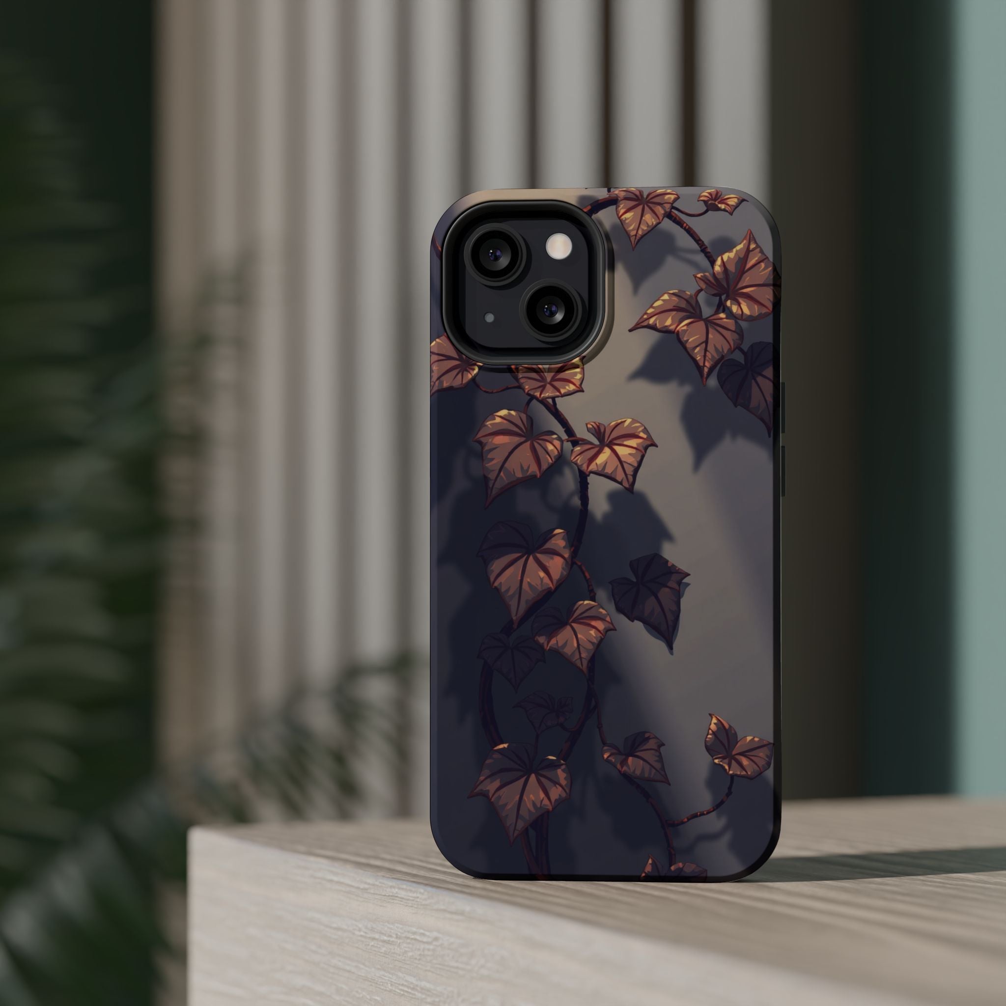 iPhone Charcoal And Copper Art Nouveau Vine Soft iPhone 13 Finish · iPhone Case