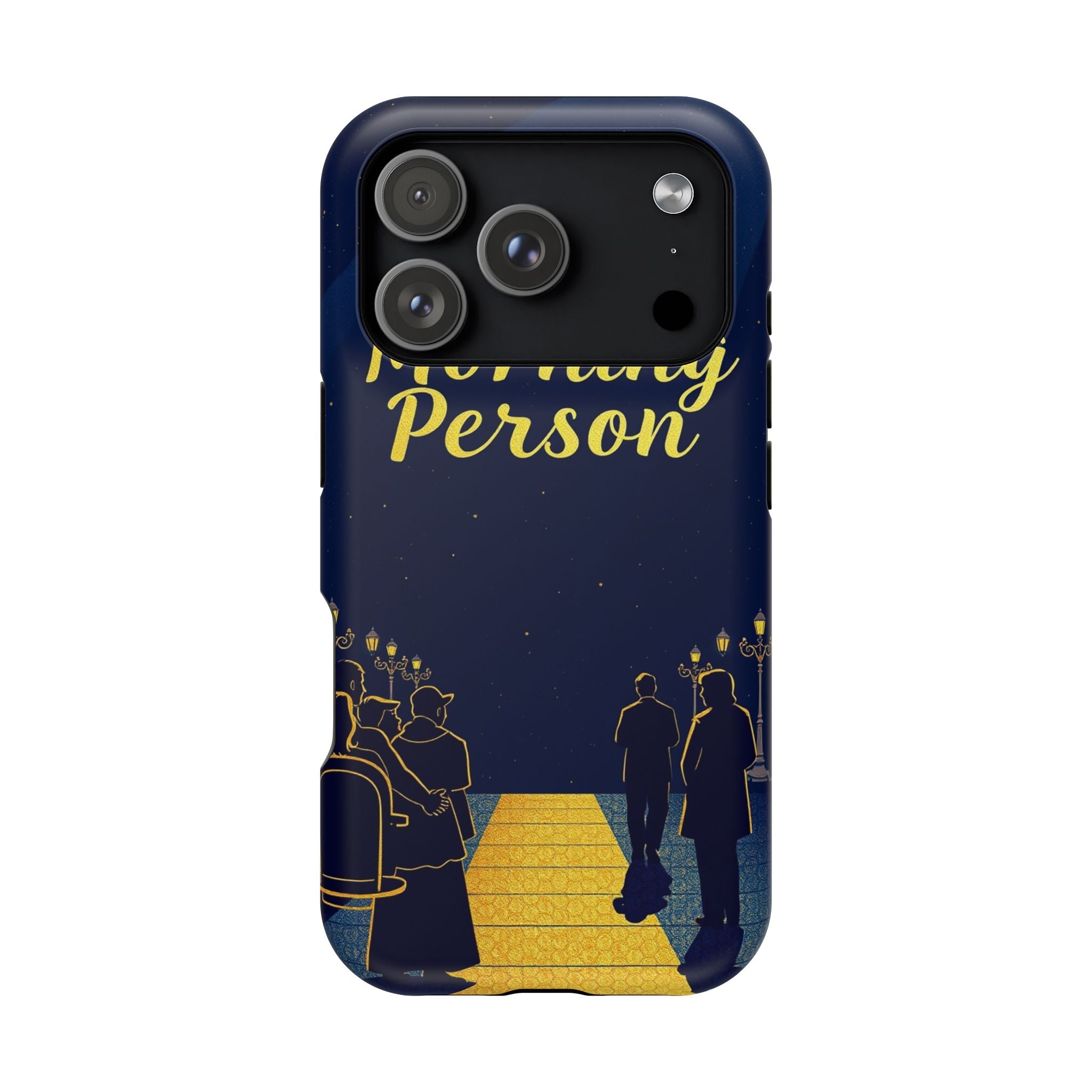 iPhone Midnight Blue And Silver Not a Morning Person Slim Snap Case · iPhone Cas