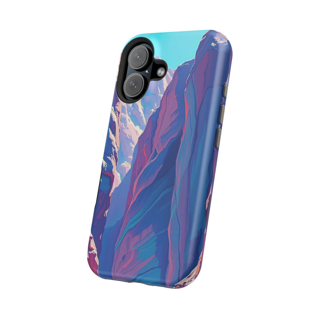 iPhone Cyan And Magenta Canyon Wall Slim Everyday Designer Case · iPhone Case