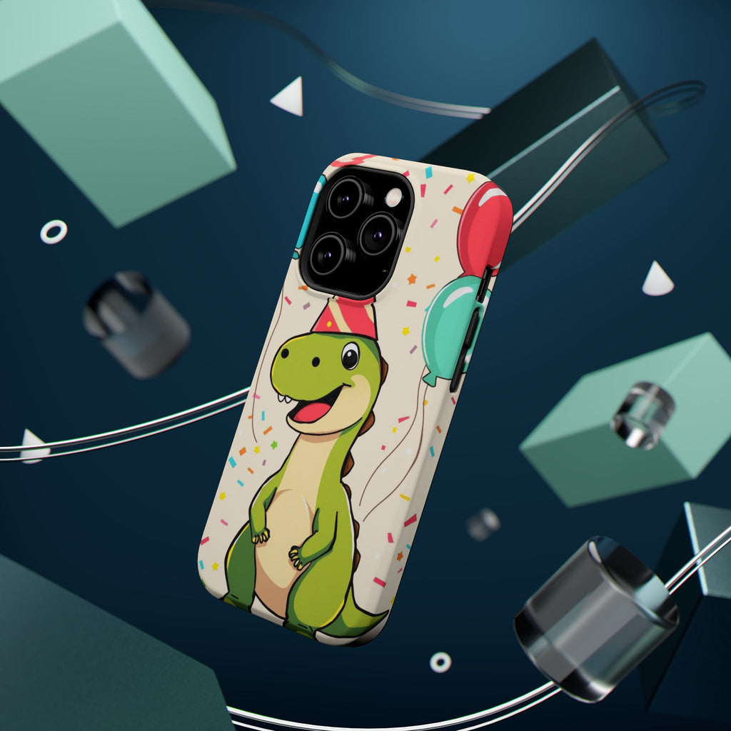 iPhone Dino with Party Hat Kids Fun Phone Case Gift Slim Snap Case · iPhone Case