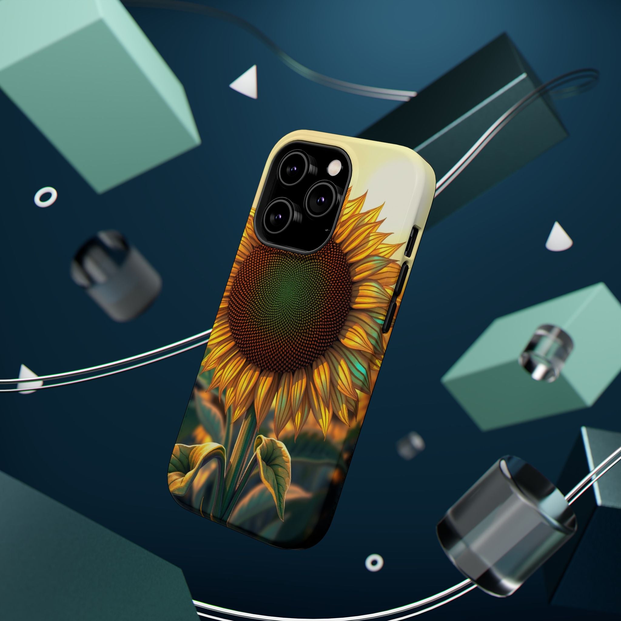 iPhone Sunflower Prairie Bold Art Bold Modern Everyday Snap Case · iPhone Case