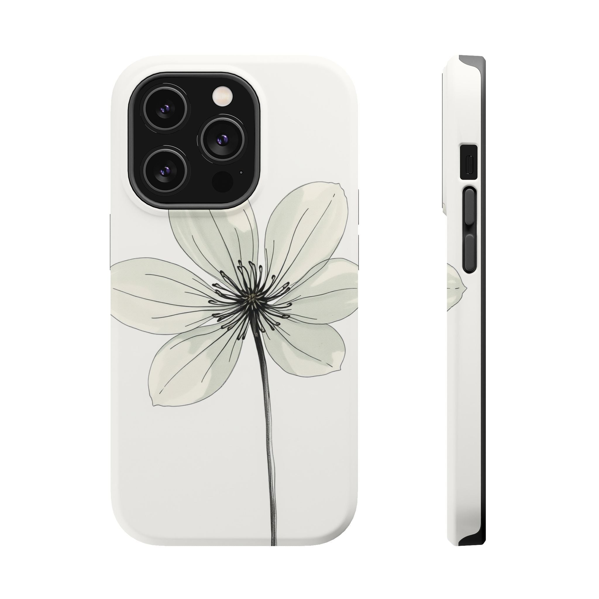 iPhone Sage And Ivory Floral Ink Wash Slim Everyday Designer Case · iPhone Case