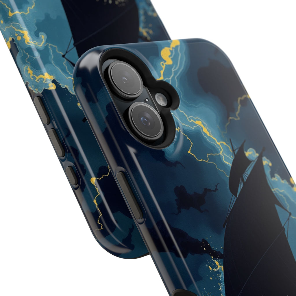 iPhone Black And Crimson Storm at Sea Slim Everyday Designer Case · iPhone Case