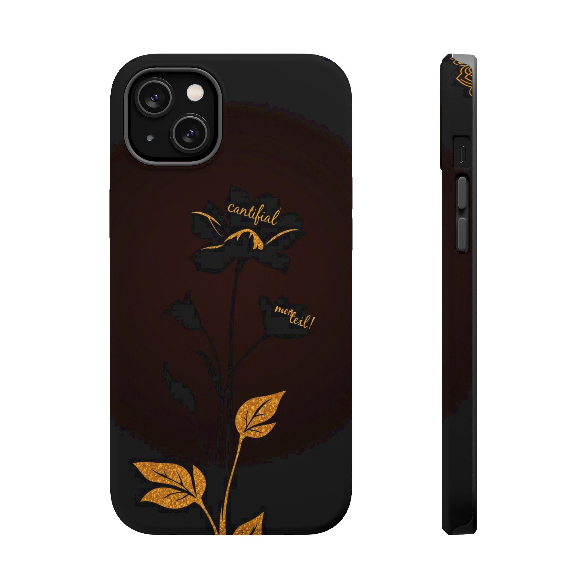 iPhone Earthy Floral Silhouette Design Slim Everyday Designer Case · iPhone Case