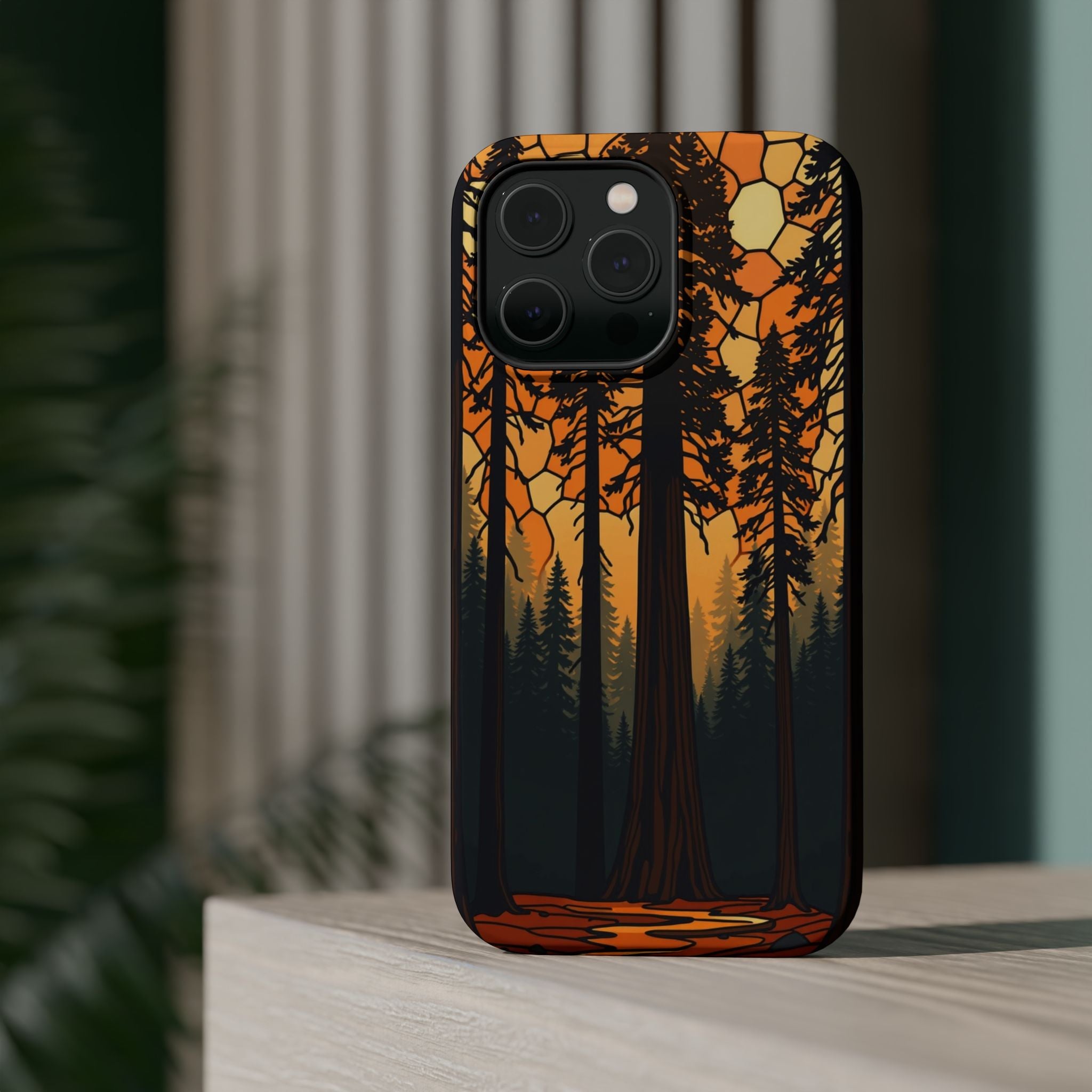 iPhone Burnt Orange And Sand Redwood Forest Soft iPhone 11 Finish · iPhone Case