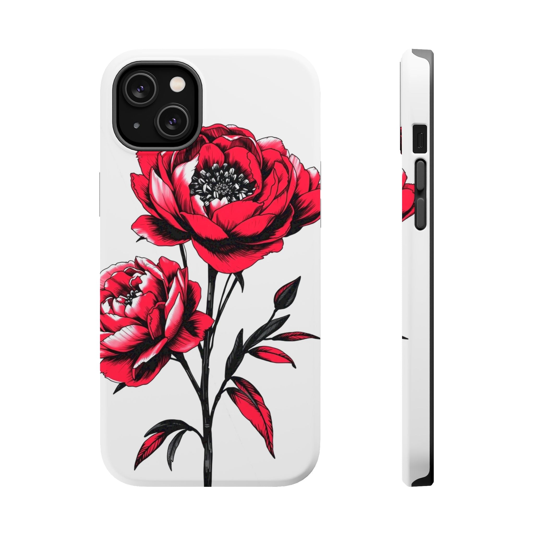 iPhone Vibrant Peony Bouquet Design Slim Everyday Designer Case · iPhone Case