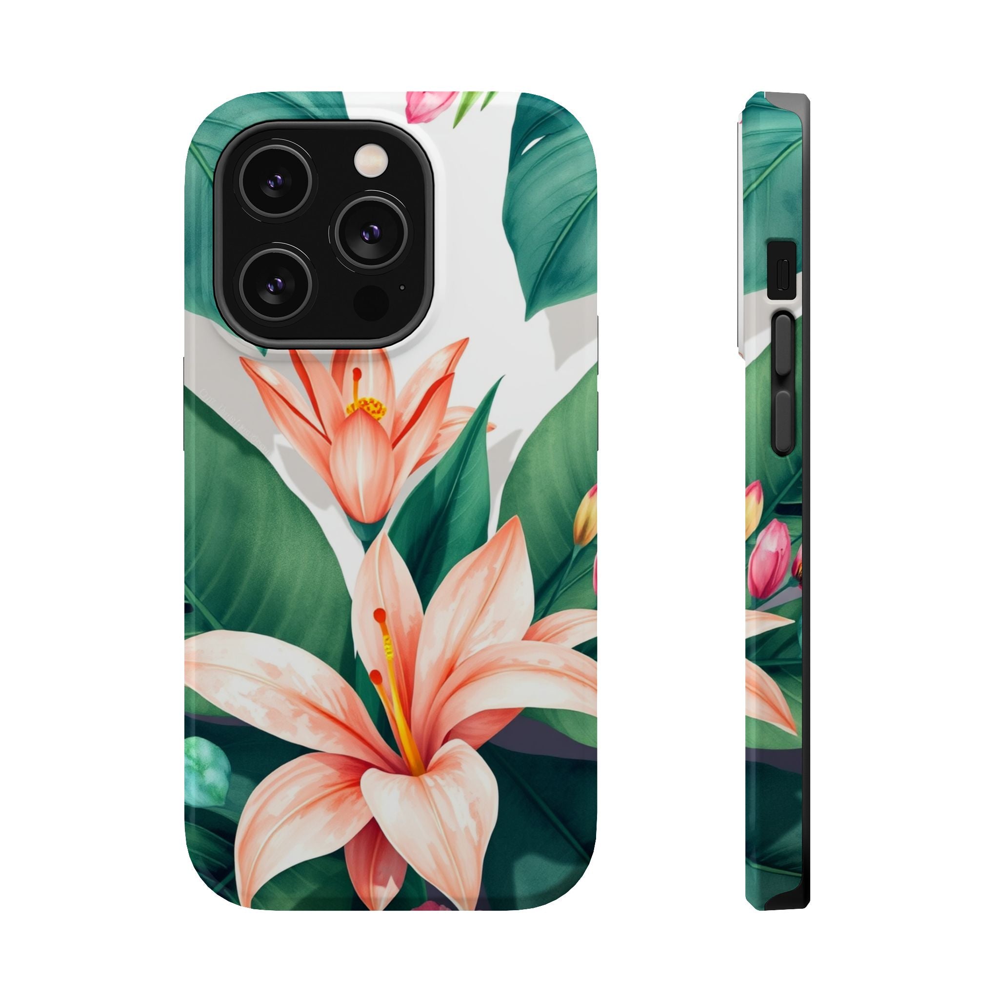 iPhone Tropical Bloom Sage And Ivory Slim Snap Case Gal · iPhone Case
