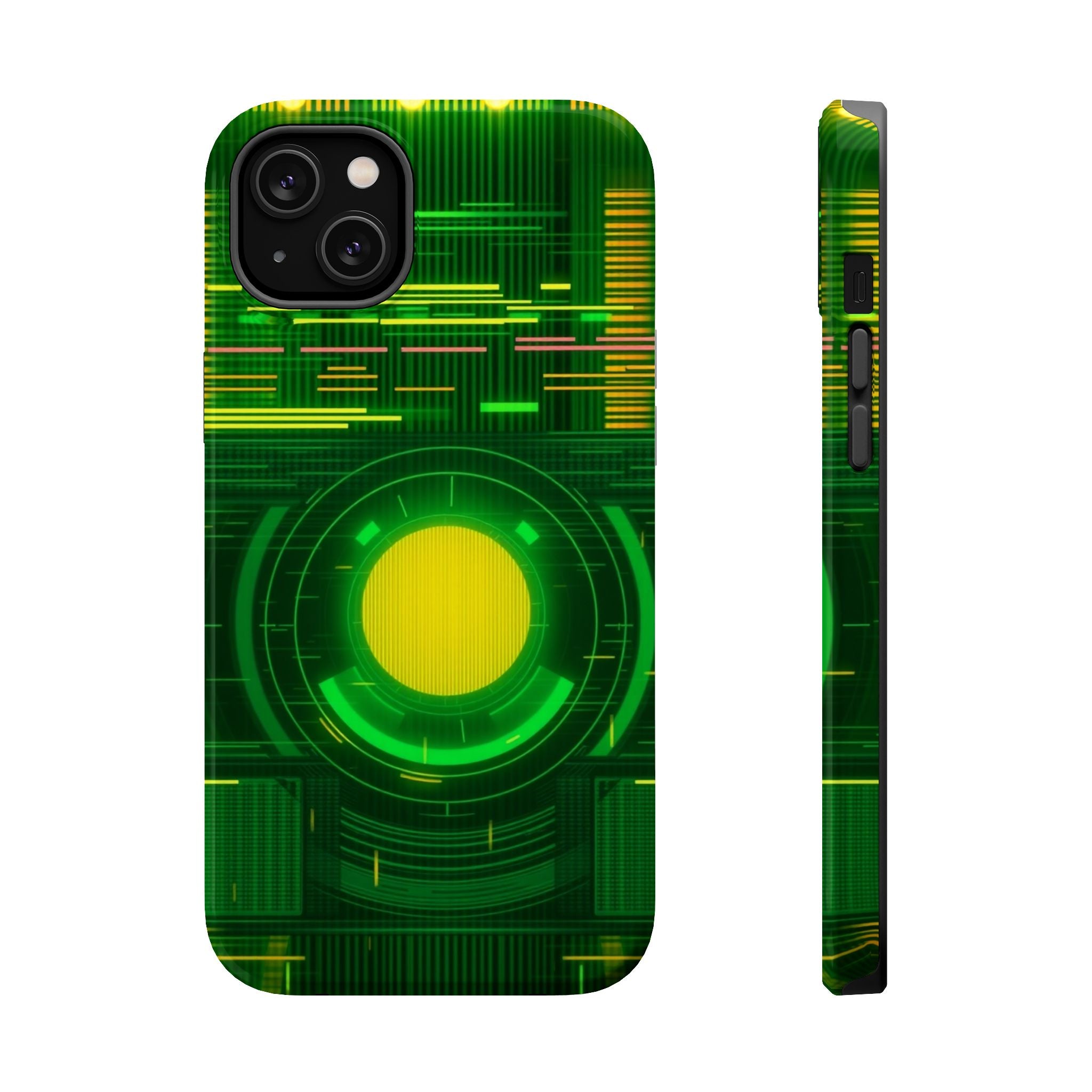 iPhone Emerald Green And Gold VHS Static Slim Everyday Designer Case · iPhone Ca